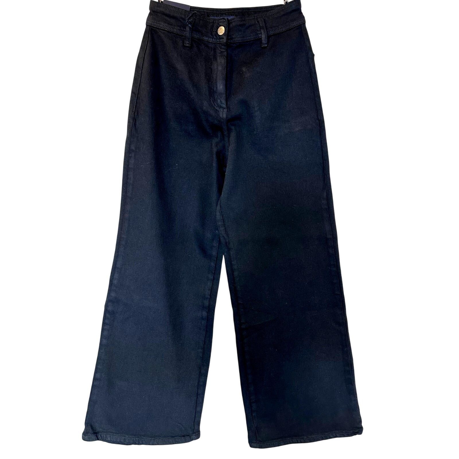 PIOMBO MP Piombo High Rise Wide Leg Jeans Black size 4 Size 27" / US 4 / IT 40 - 3 Thumbnail