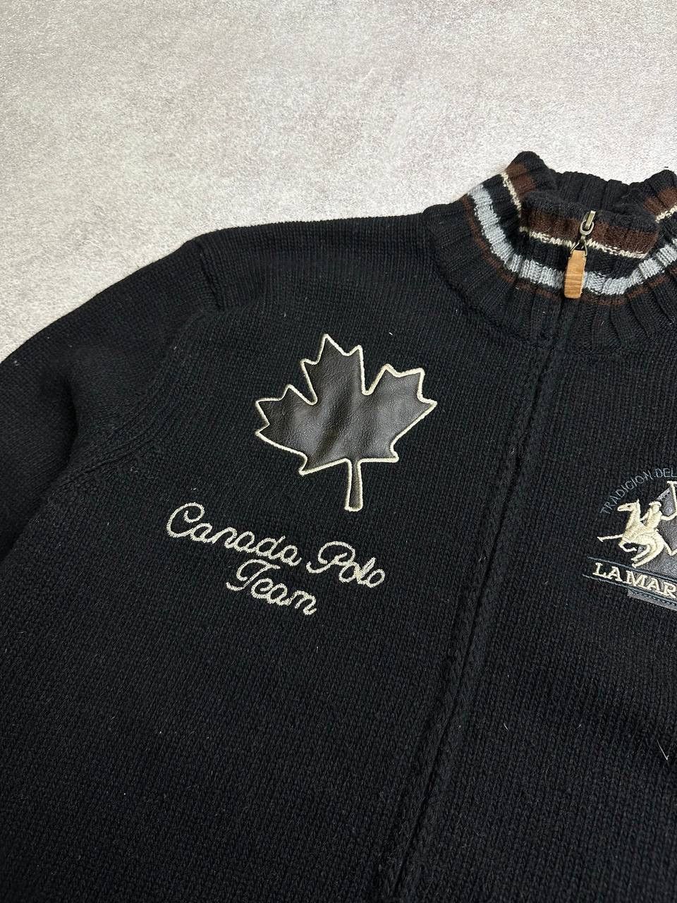 La Martina Vintage La Martina Canada Polo Team Y2K Knit Zip Sweater XL Size US XL / EU 56 / 4 - 6 Thumbnail