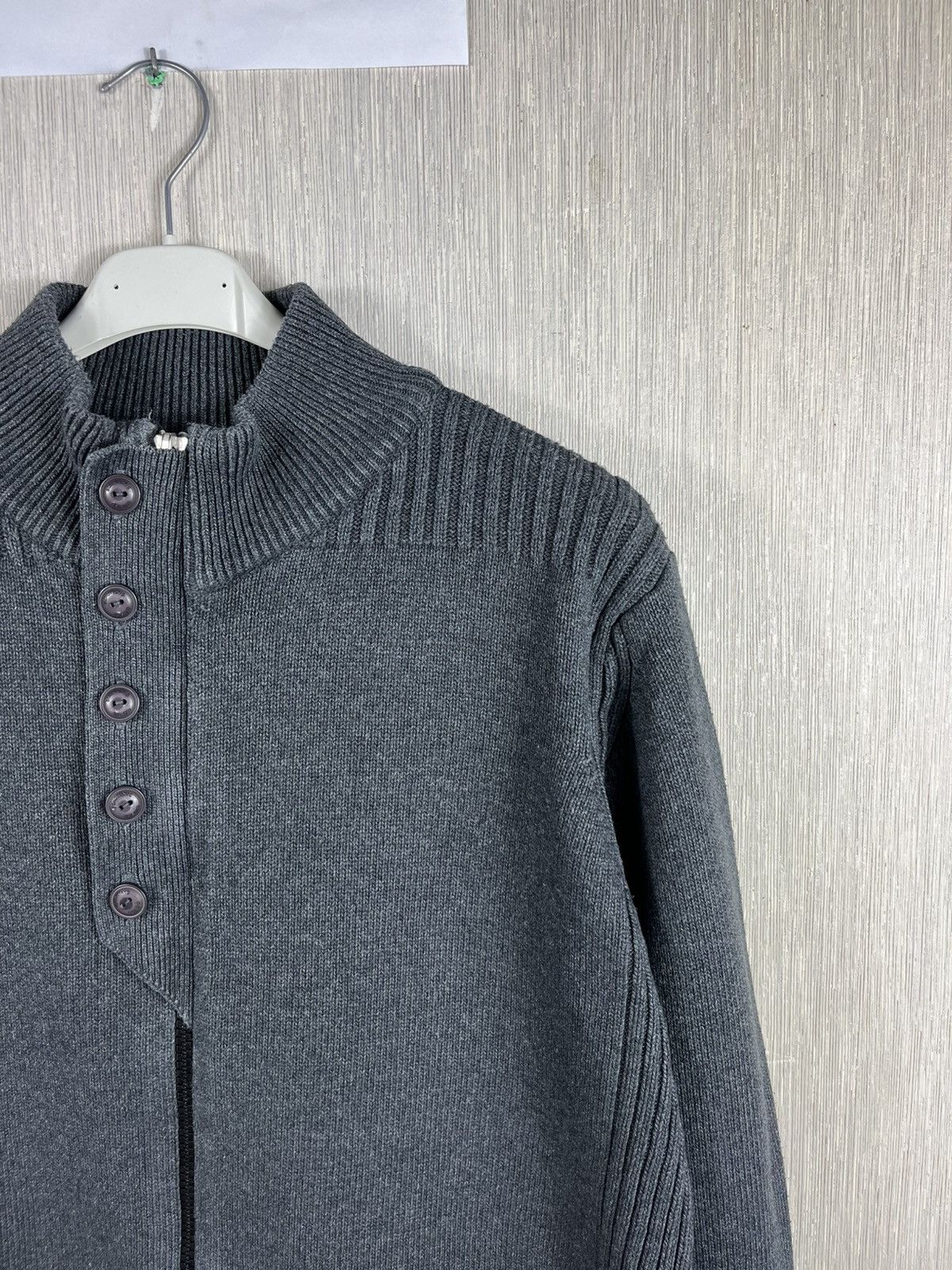 Schott × Vintage Vintage Schott NYC zip knitted sweater button up knit hoodie Size US XL / EU 56 / 4 - 3 Thumbnail