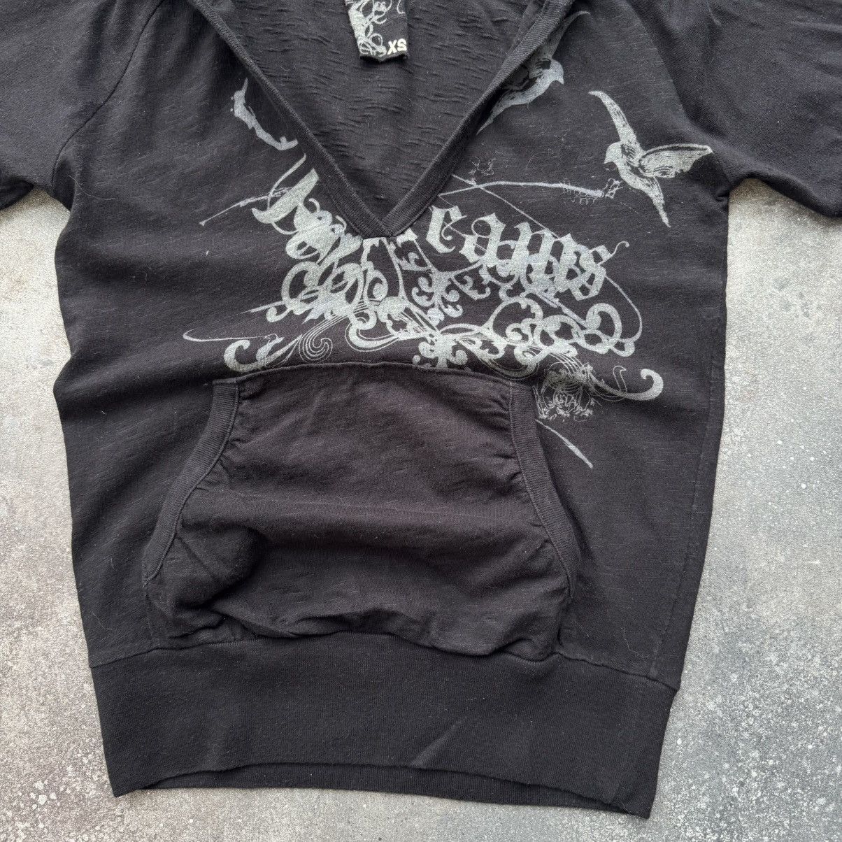 If Six Was Nine Amazing Vintage Affliction Style Y2K Gothic Hooded T-Shirt Size S / US 4 / IT 40 - 6 Thumbnail
