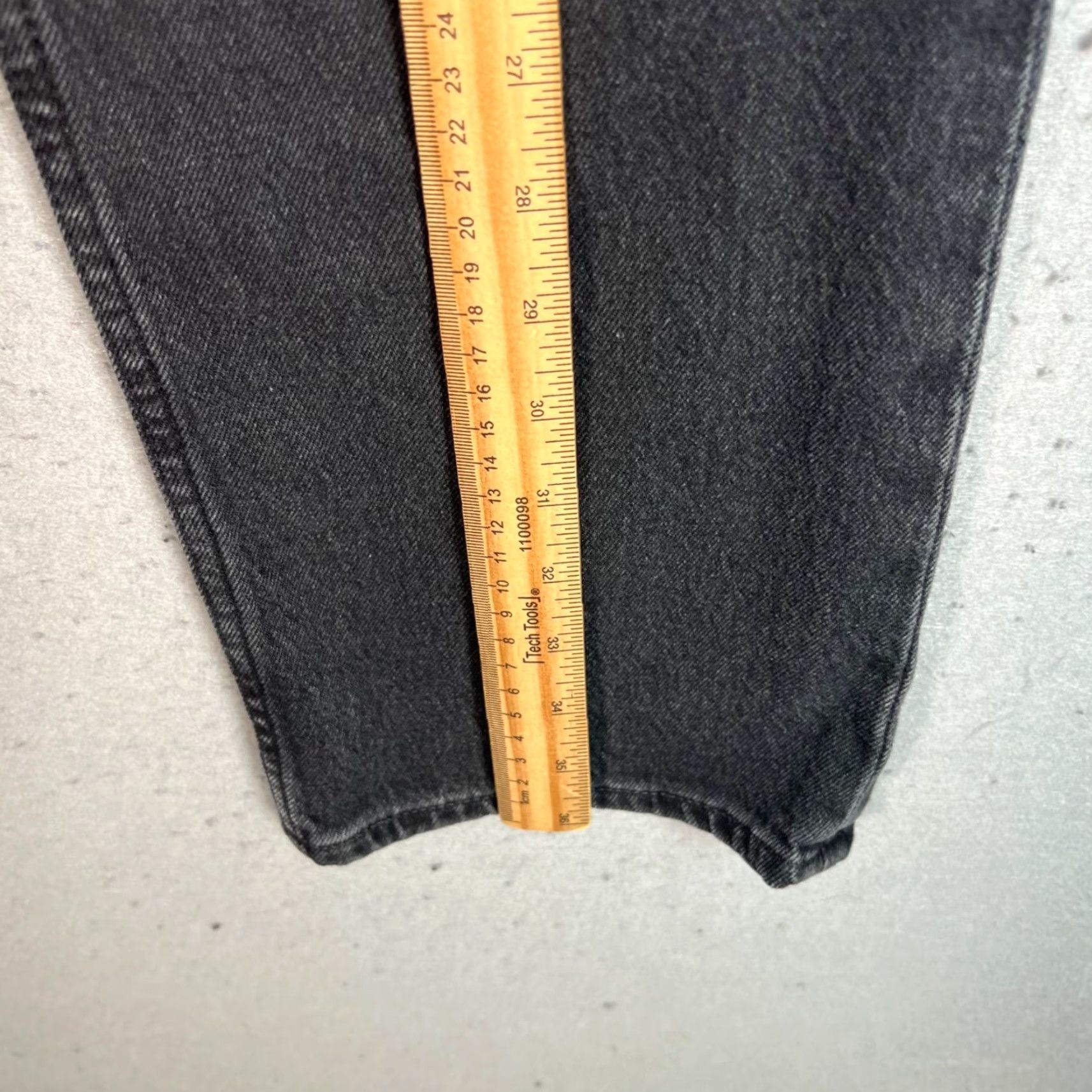 Gap VINTAGE Gap 90s Straight Crop High Rise Jeans Womens Size 29 / 8 Cotton Blend Denim Black Size 29" - 6 Thumbnail