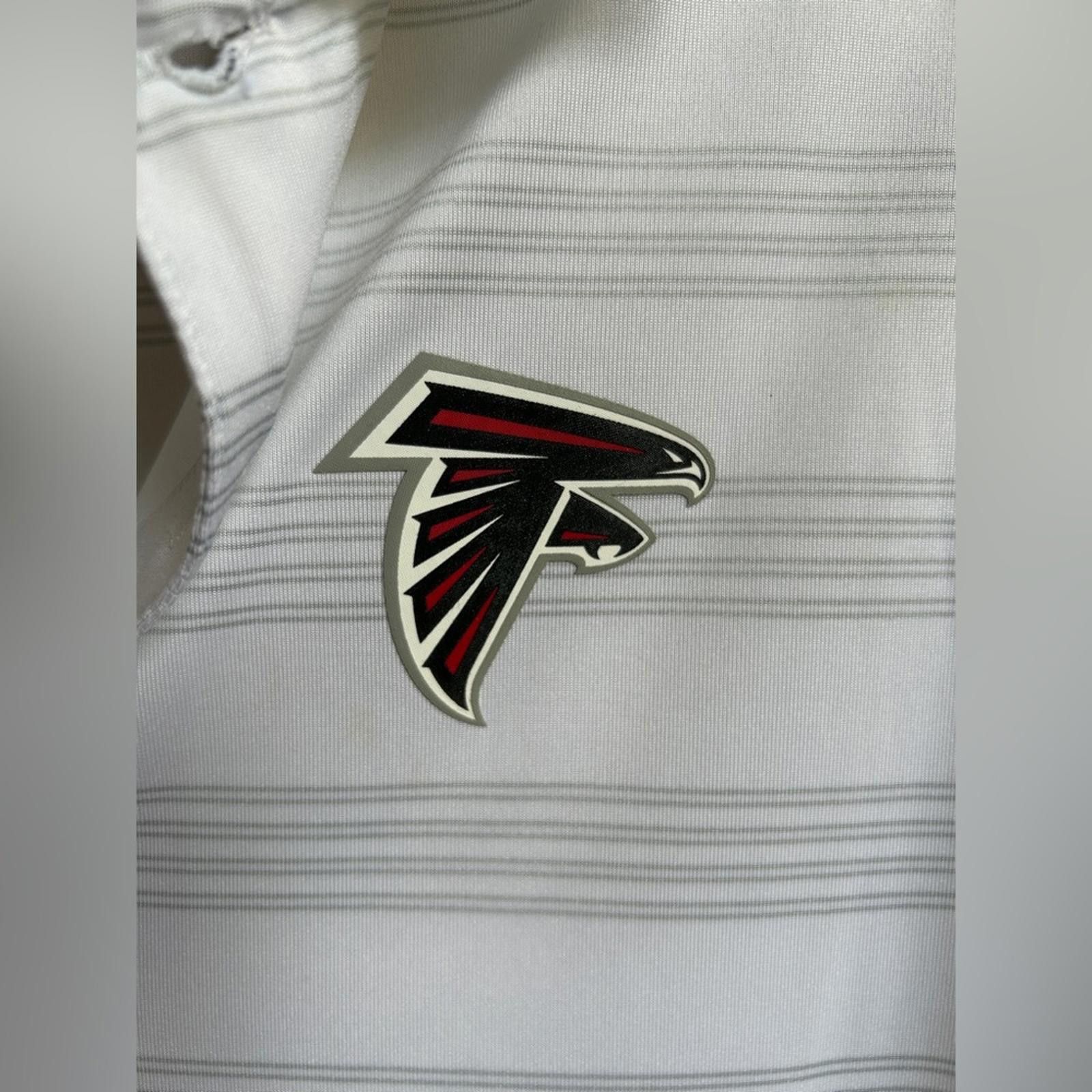 NFL NFL White Striped Polo with Falcons Logo Size US L / EU 52-54 / 3 - 7 Thumbnail
