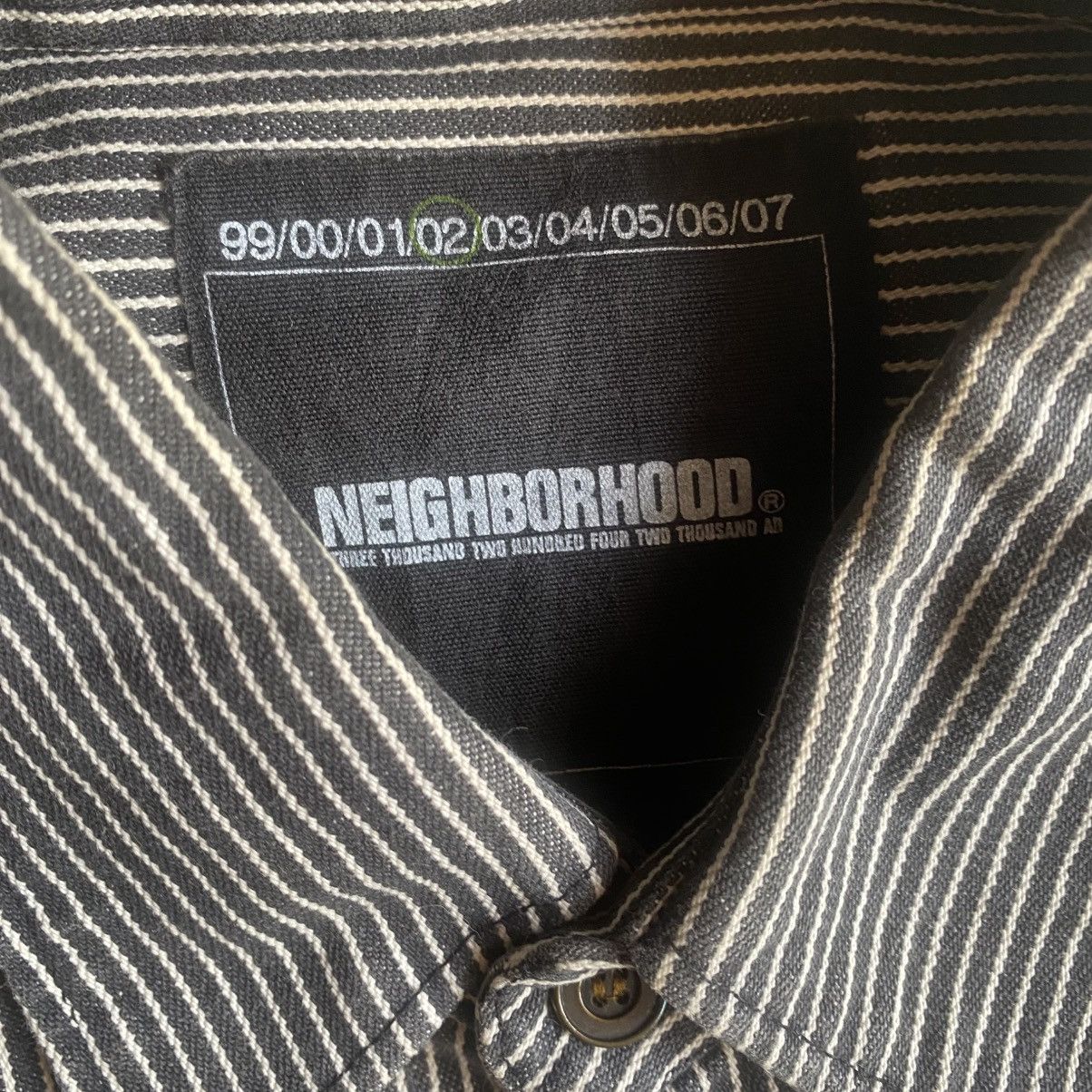 Neighborhood Vintage 2002 No God No Master Hickory Shirt Jacket Size US L / EU 52-54 / 3 - 6 Thumbnail