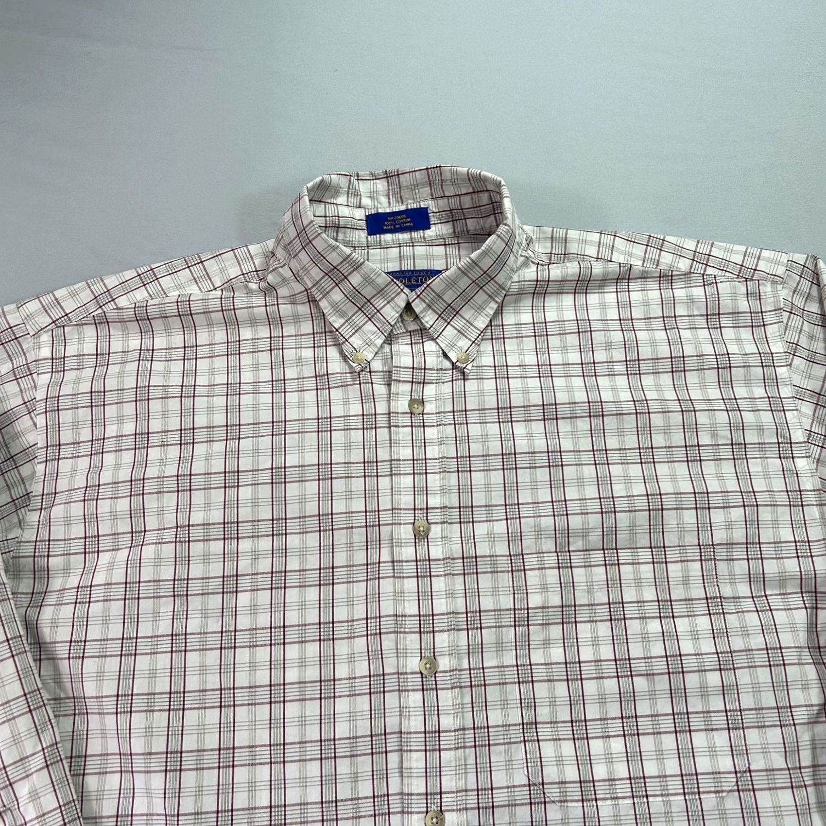 Pendleton Pendleton Shirt Mens XL White Red Plaid Button Down Long Sleeve 100% Cotton Size US XL / EU 56 / 4 - 3 Thumbnail