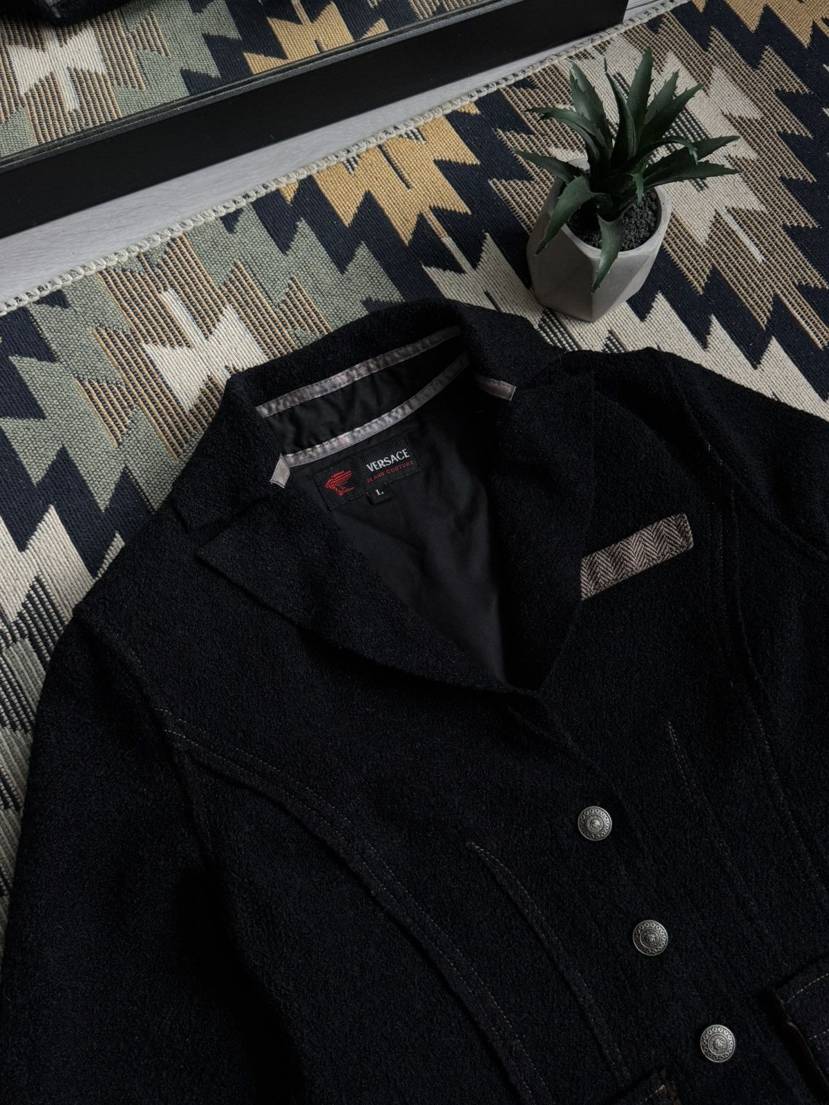 Versace Jeans Couture Vintage Versace Jeans Couture Avant-Garde Wool Blazer Size L / US 10 / IT 46 - 4 Thumbnail