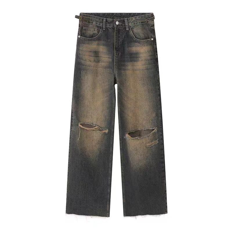 Japanese Brand × Jean Vintage washed ripped straight leg jeans Size US 32 / EU 48 - 7 Thumbnail