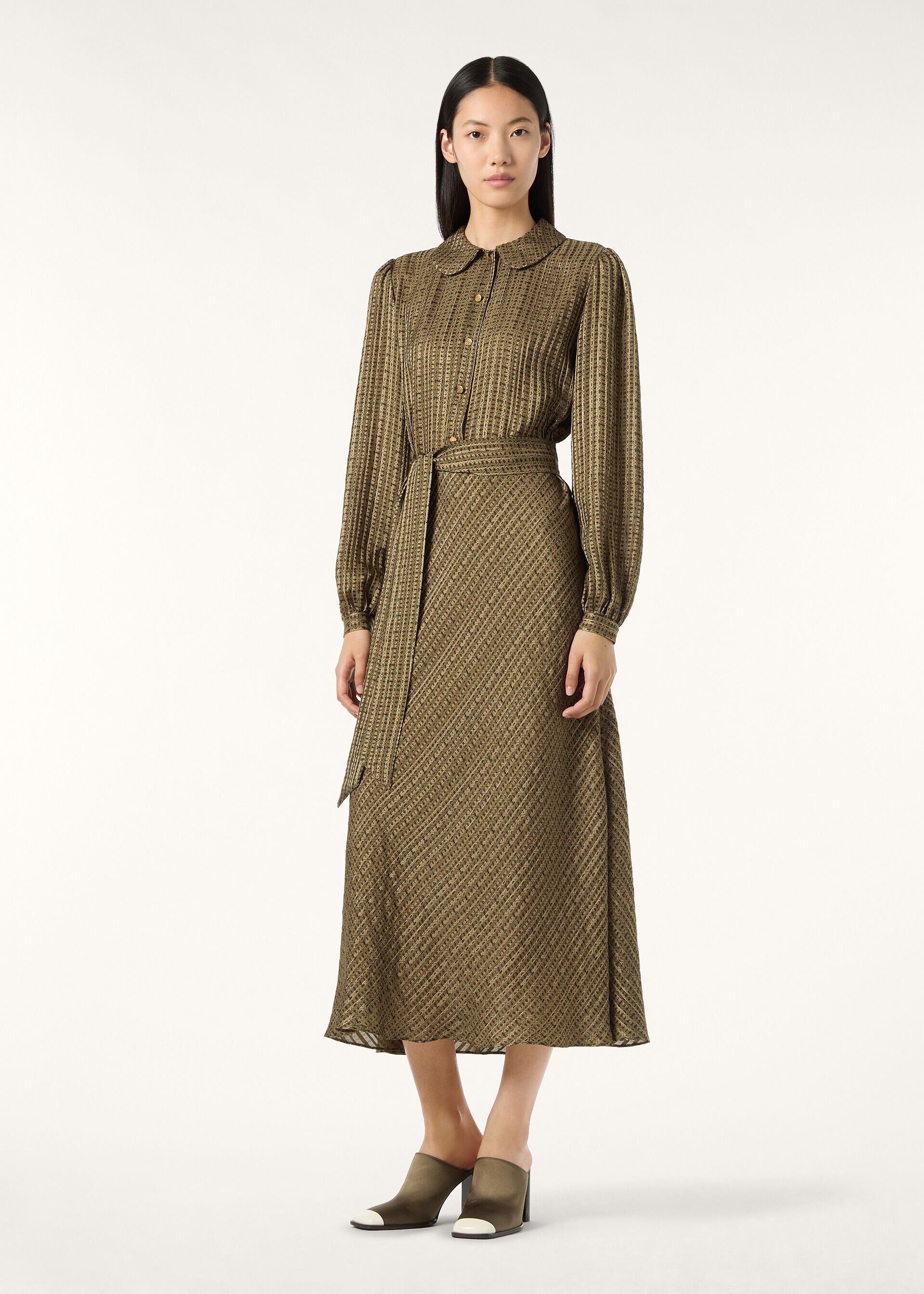 Loro Piana os11x0326 FAQ9321 Laika Dress in Olive/Brown Size L / US 10 / IT 46 - 4 Thumbnail