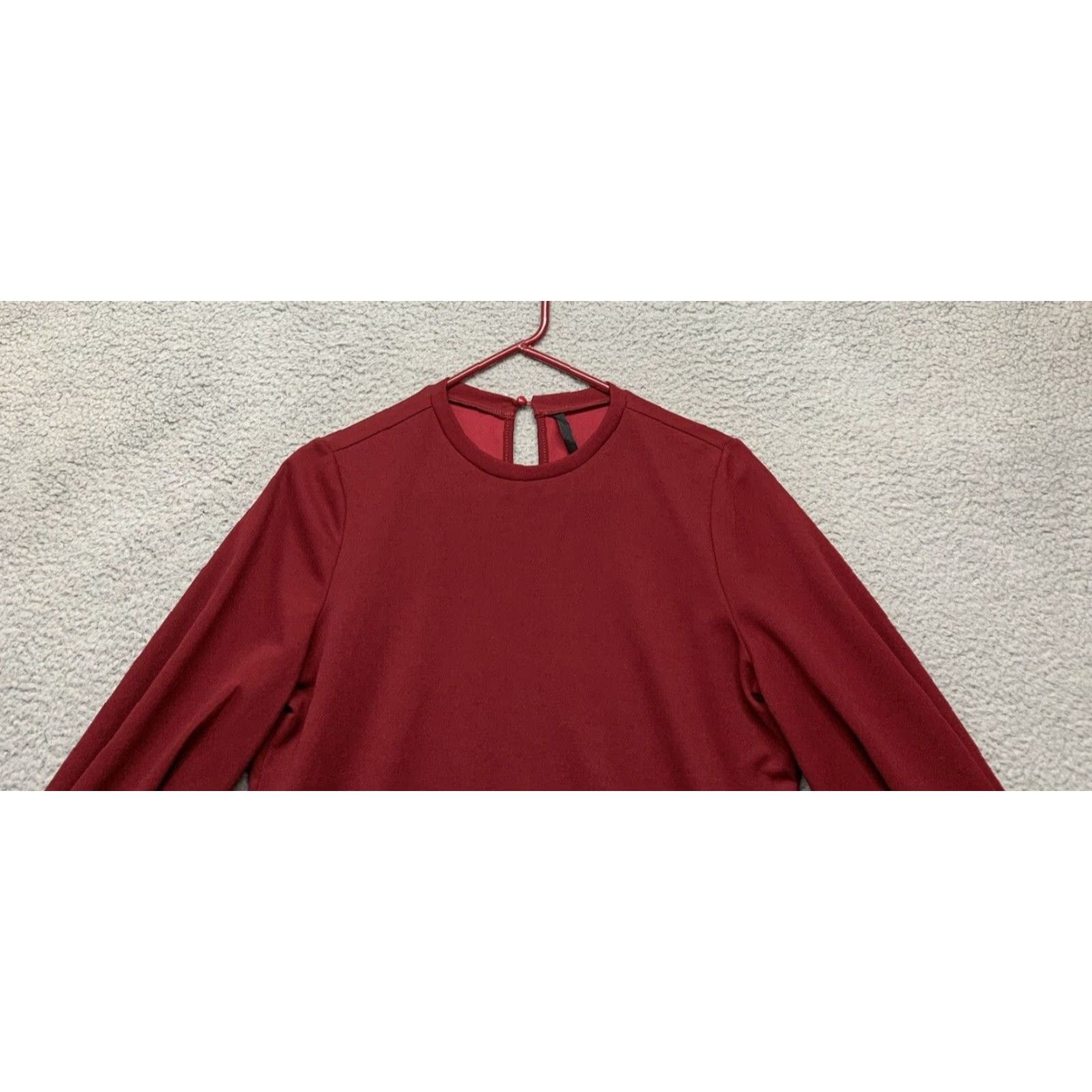 Shein Shein Women's Cropped Top M 3/4 Sleeve Burgundy Stretch Machine Wash NEW w/o Tag Blouse Shirt Womens Size M / US 6-8 / IT 42-44 - 2 Thumbnail