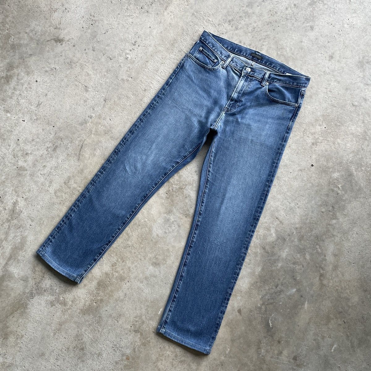 Japanese Brand Vintage Faded Japanese Brand Denim Jeans Pants W33x27.5 Size US 33 - 2 Thumbnail