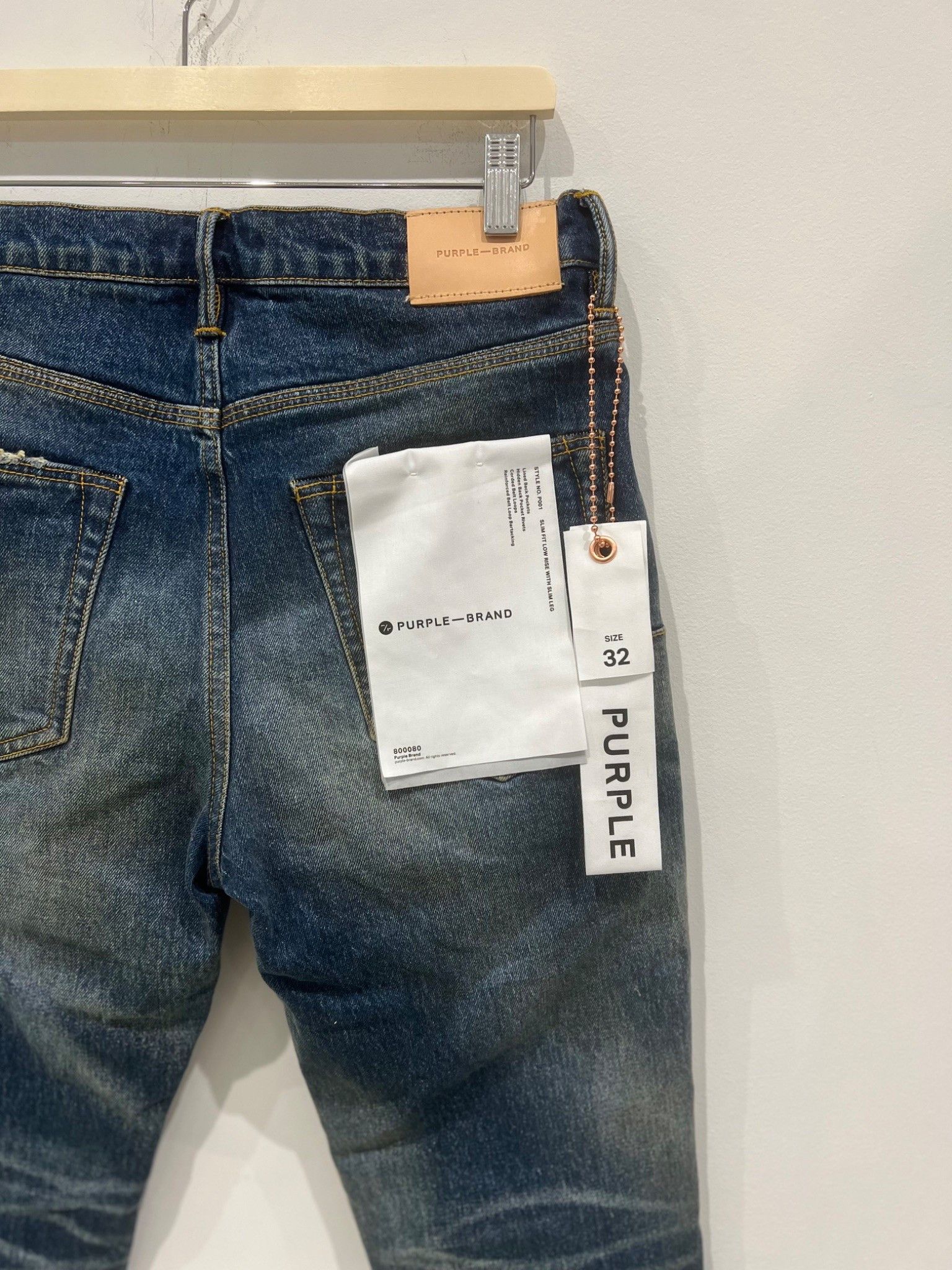Purple Brand Purple Brand P001 Dirty Patina Dark Indigo Jeans Size US 32 / EU 48 - 4 Thumbnail