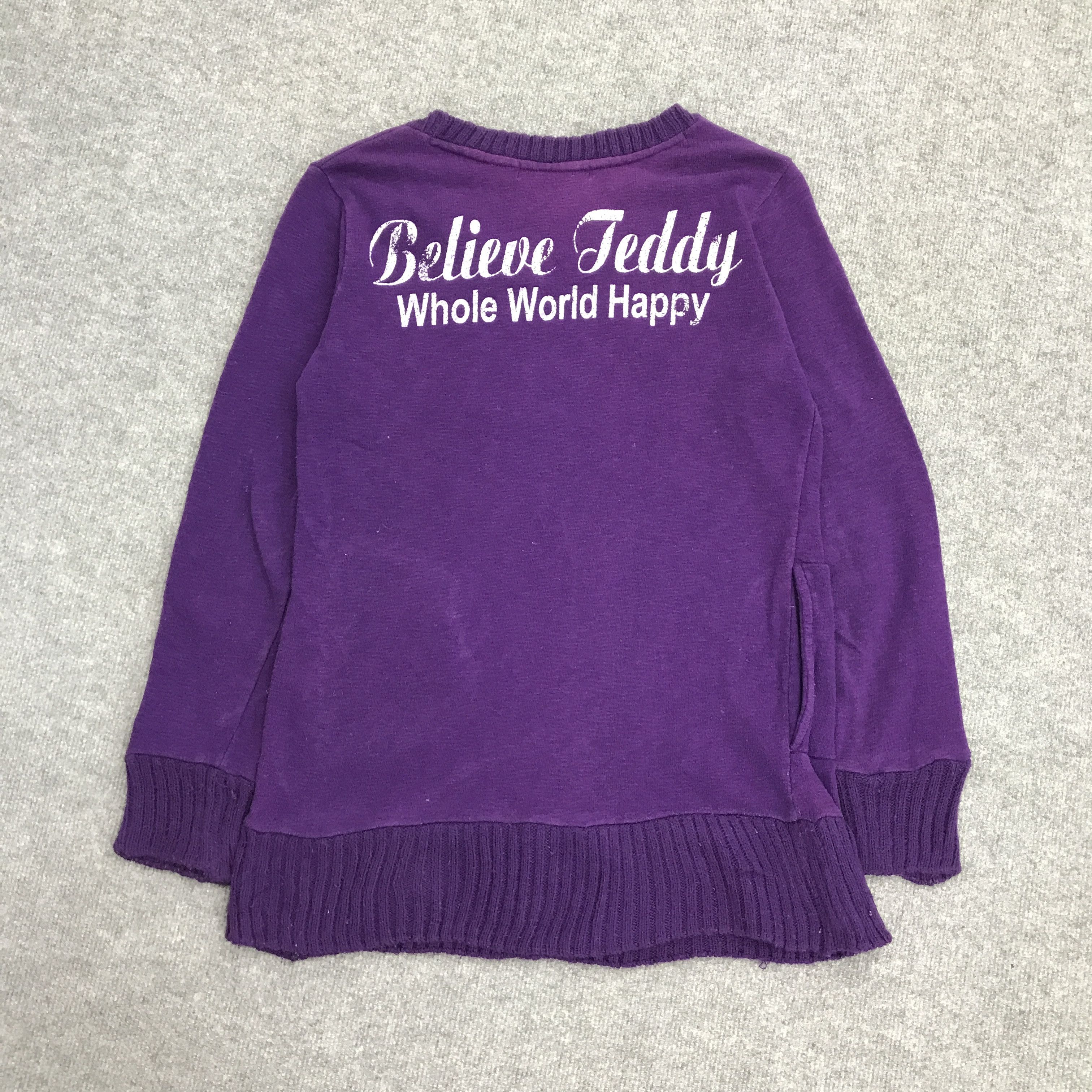 Japanese Brand BELIVE TEDDY WHOLE BEAR DESIGN SWEATSHIRTS Size S / US 4 / IT 40 - 4 Thumbnail