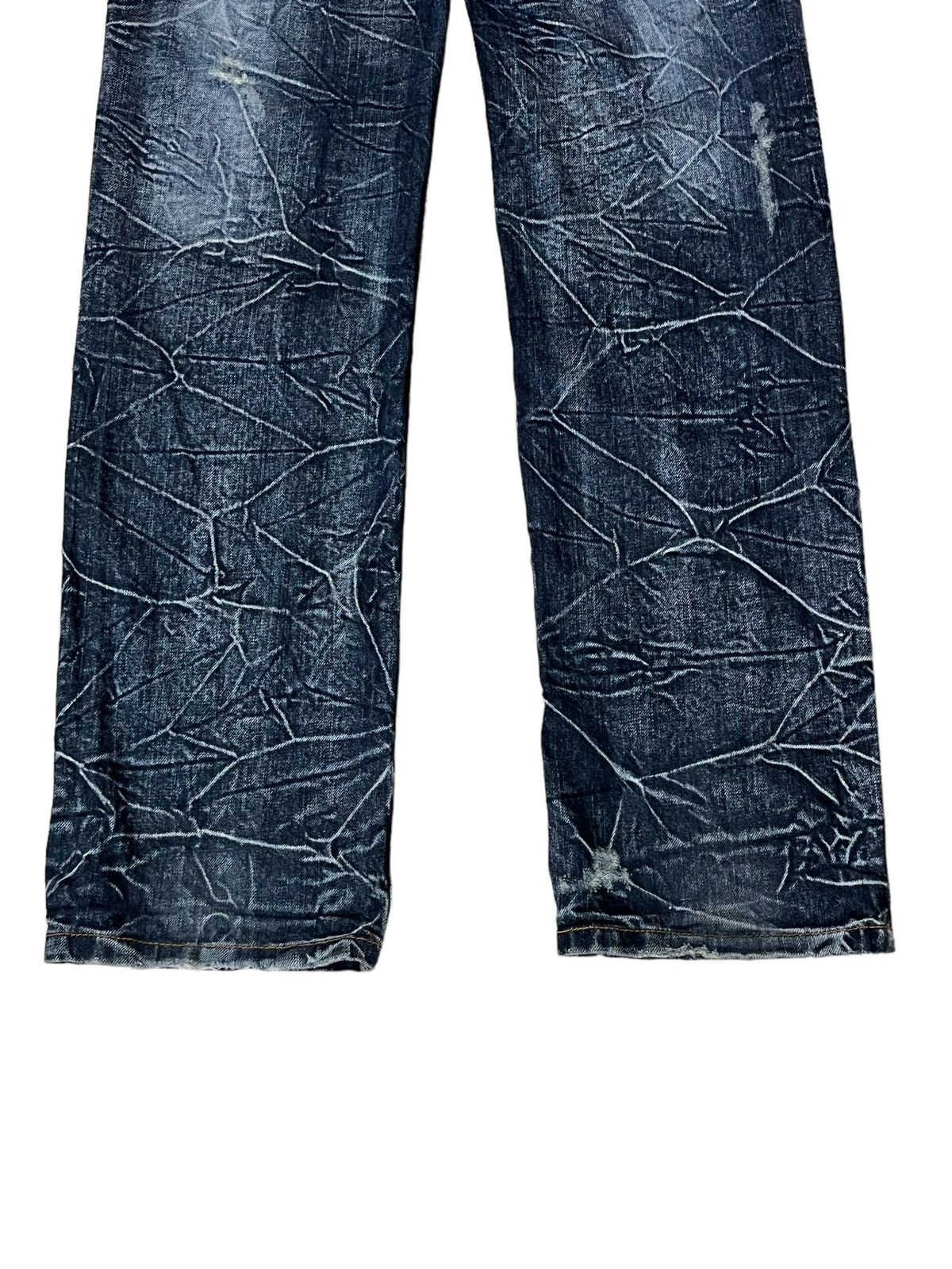 Japanese Brand SICK🔥JAPANESE BRAND "NYLAUS JEANS" DOUBLE WAIST JEANS/DENIM Size US 31 - 6 Thumbnail