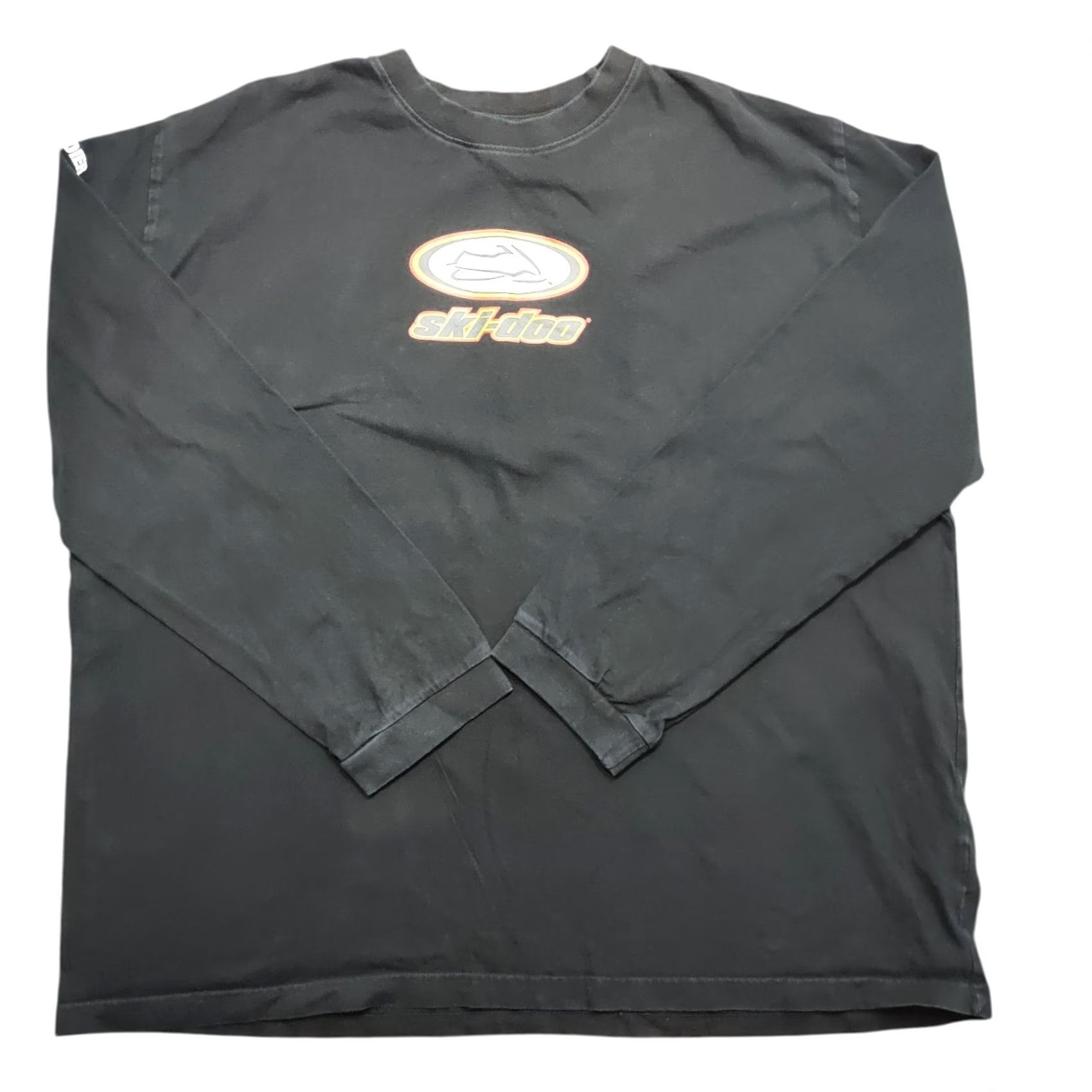 Gildan VINTAGE Gildan Snowmobile Ski Doo Long Sleeve T Shirt Bombardier Racing Men 2XL Black Crew Neck 90s Sports Shirt Size US XXL / EU 58 / 5 - 2 Thumbnail