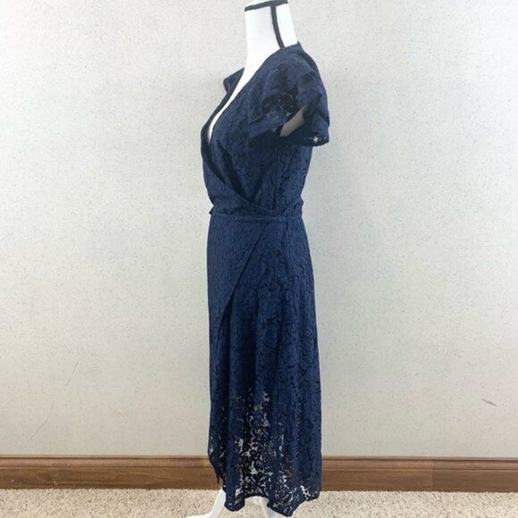 Other ALI & JAY Dress XS Lace and Paper Flowers Wrap Midi Ruffle Size XS / US 0-2 / IT 36-38 - 4 Thumbnail