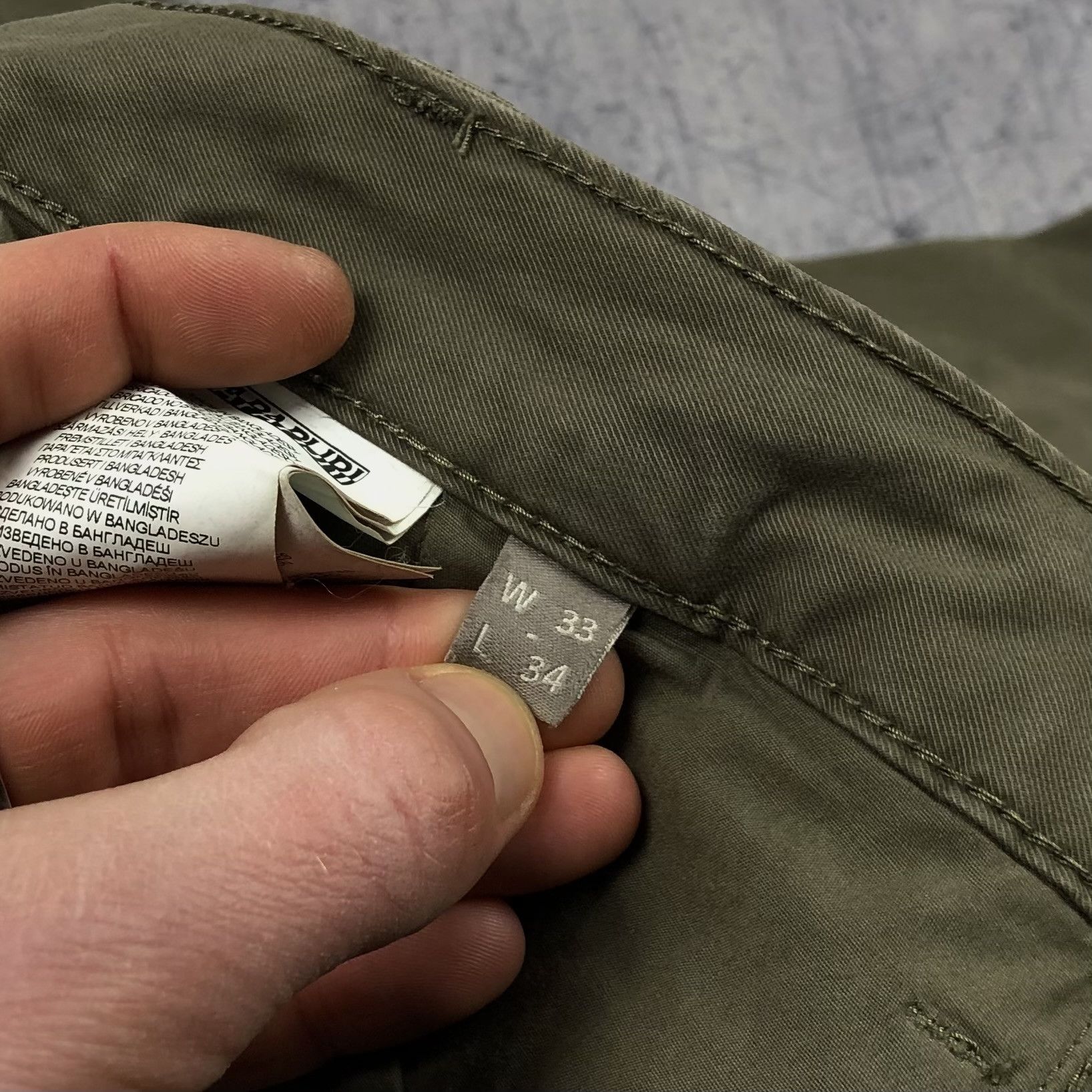 Napapijri Napapijri Cargo Pocket Pants Casual Khaki Size US 33 - 8 Thumbnail