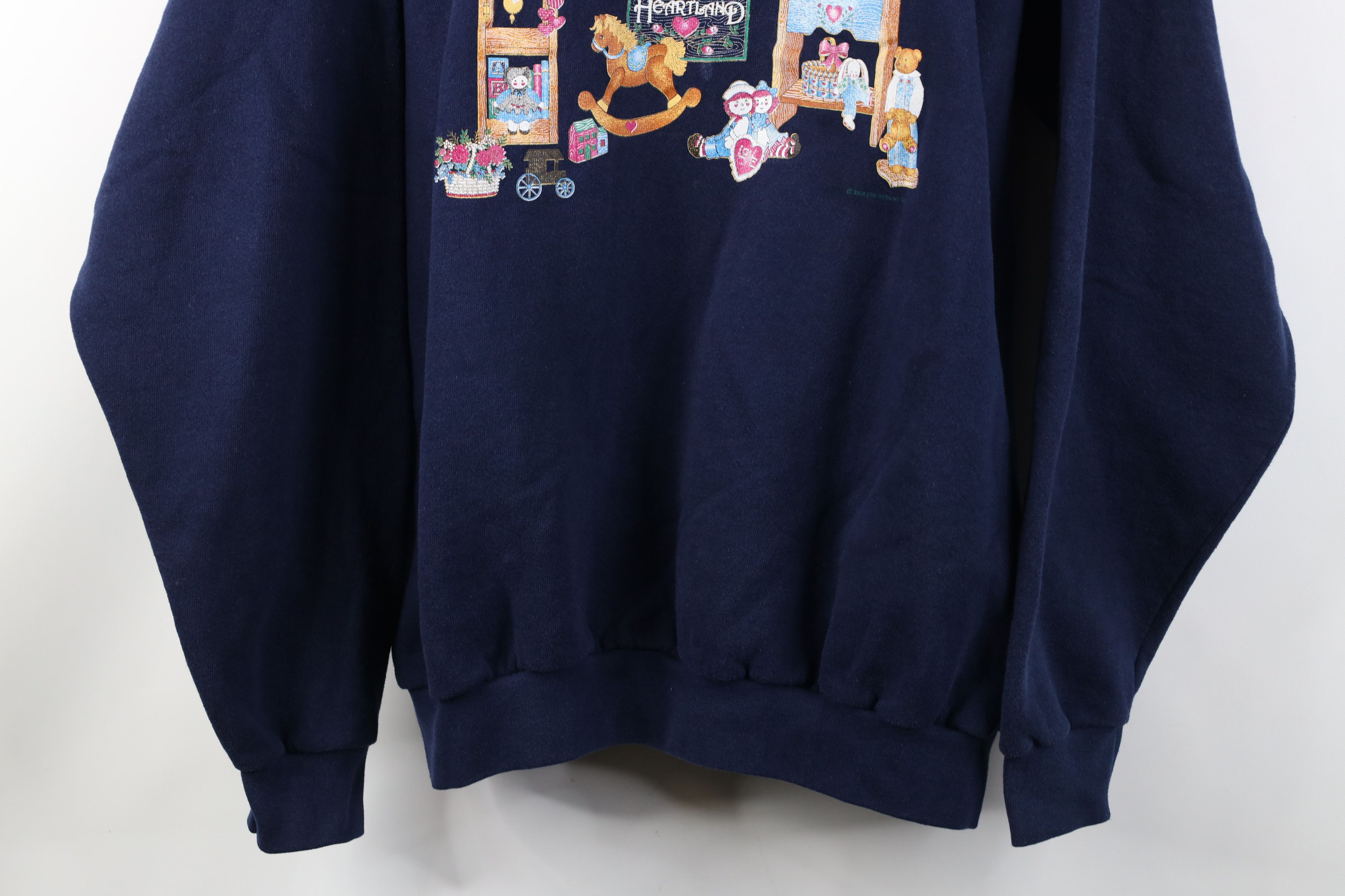 Vintage Vintage 90s Country Heartland Kitten Flower Sweatshirt USA Size XL / US 12-14 / IT 48-50 - 3 Thumbnail