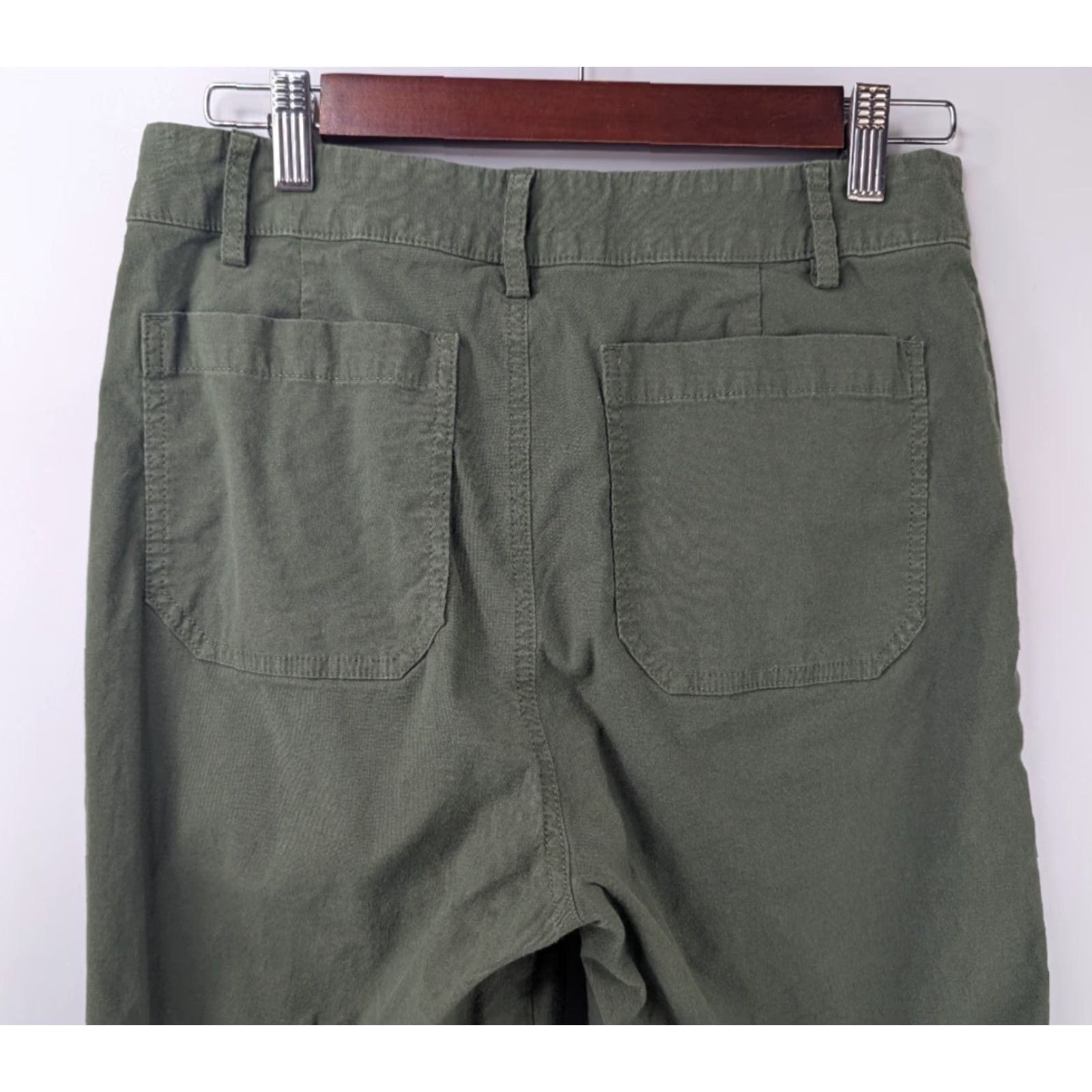 J.Crew J. Crew Pants Women's 28 Lizzie Wide Leg Olive Green Re-Imagined Utility Trouser Shirt? Size 28" / US 6 / IT 42 - 5 Thumbnail