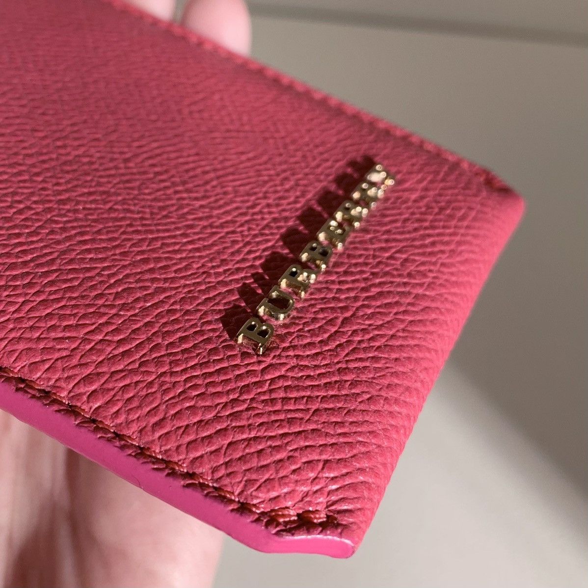Burberry Burberry pink leather pouch with card slot Size ONE SIZE - 8 Thumbnail