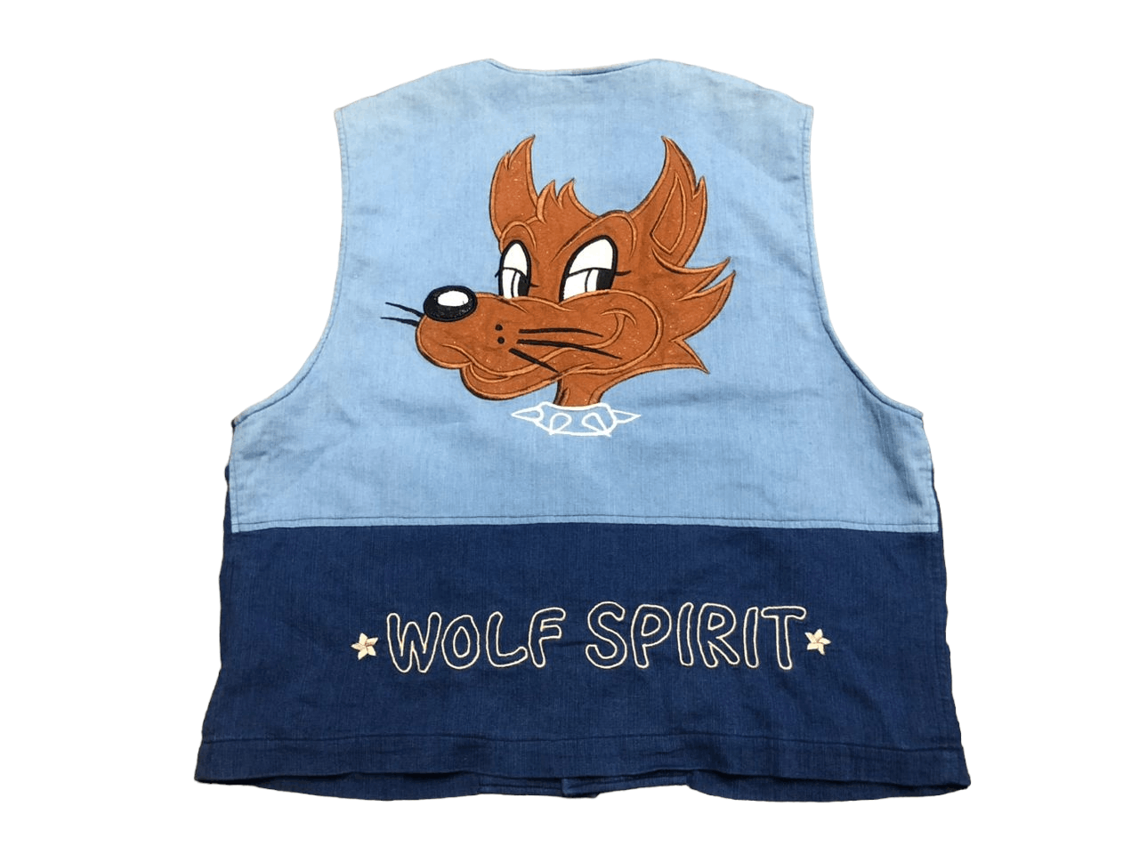 Cartoon Network Japanese Brand Vintage Wolf Spirit Embroidered Print Vest Size US L / EU 52-54 / 3 - 1 Thumbnail