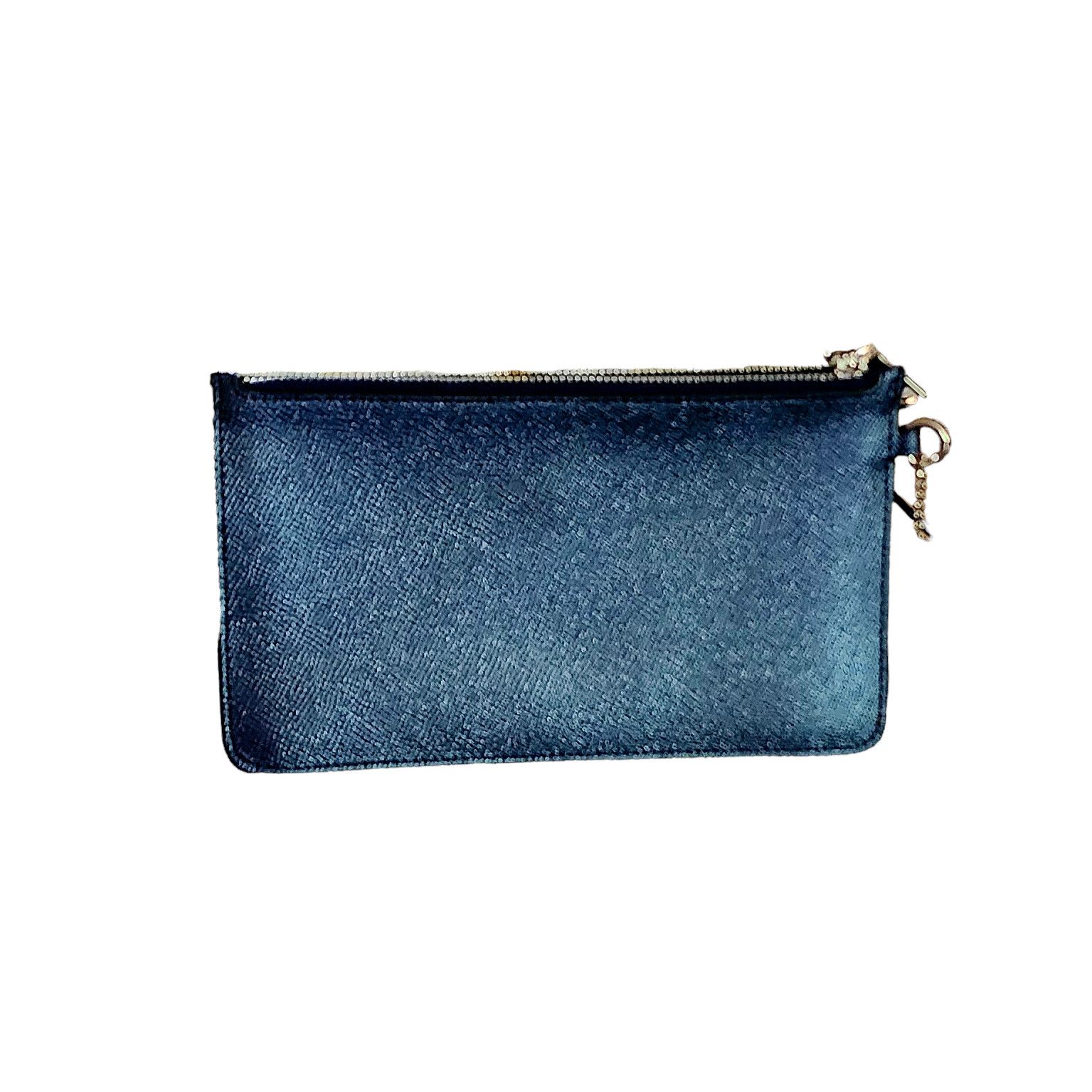 Coach Double Zip Wallet Clutch In blue Metallic Caviar Leather Size ONE SIZE - 2 Thumbnail