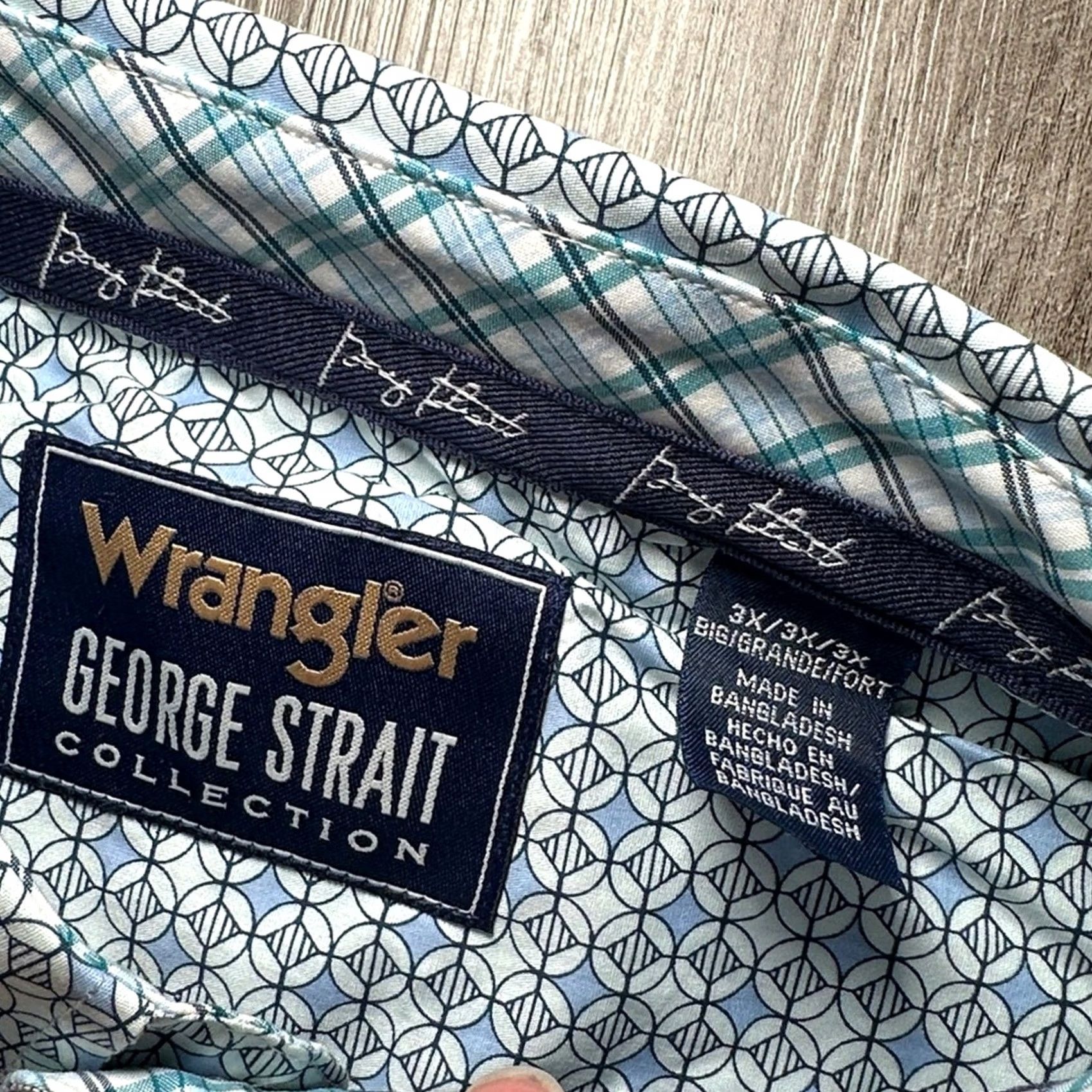 Wrangler Wrangler George Strait Collection Shirt Men Western Long Sleeve Button Down Relaxed 3X Size US XXL / EU 58 / 5 - 6 Thumbnail