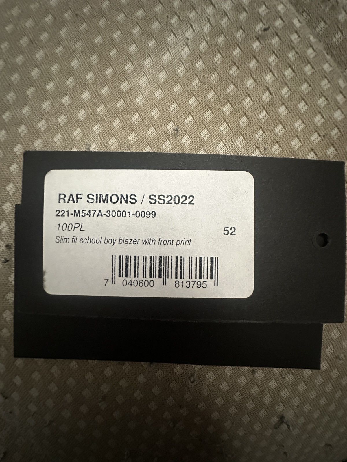 Raf Simons Raf Simons SS22 "SOLEMN-X" Printed Suit Jacket / Blazer Size 52R - 6 Thumbnail