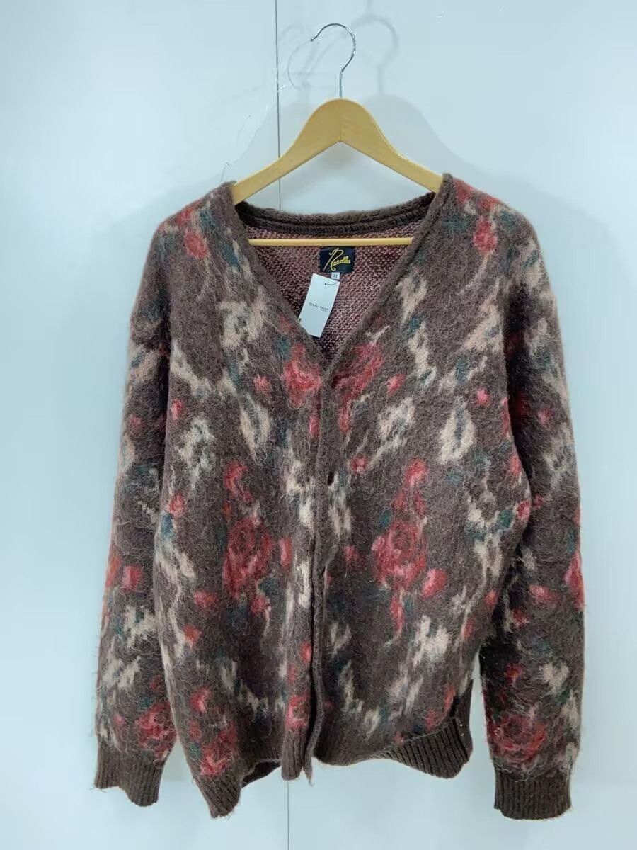 image of Needles Roses Mohair Knit Cardigan in Brown, Men's (Size Medium)