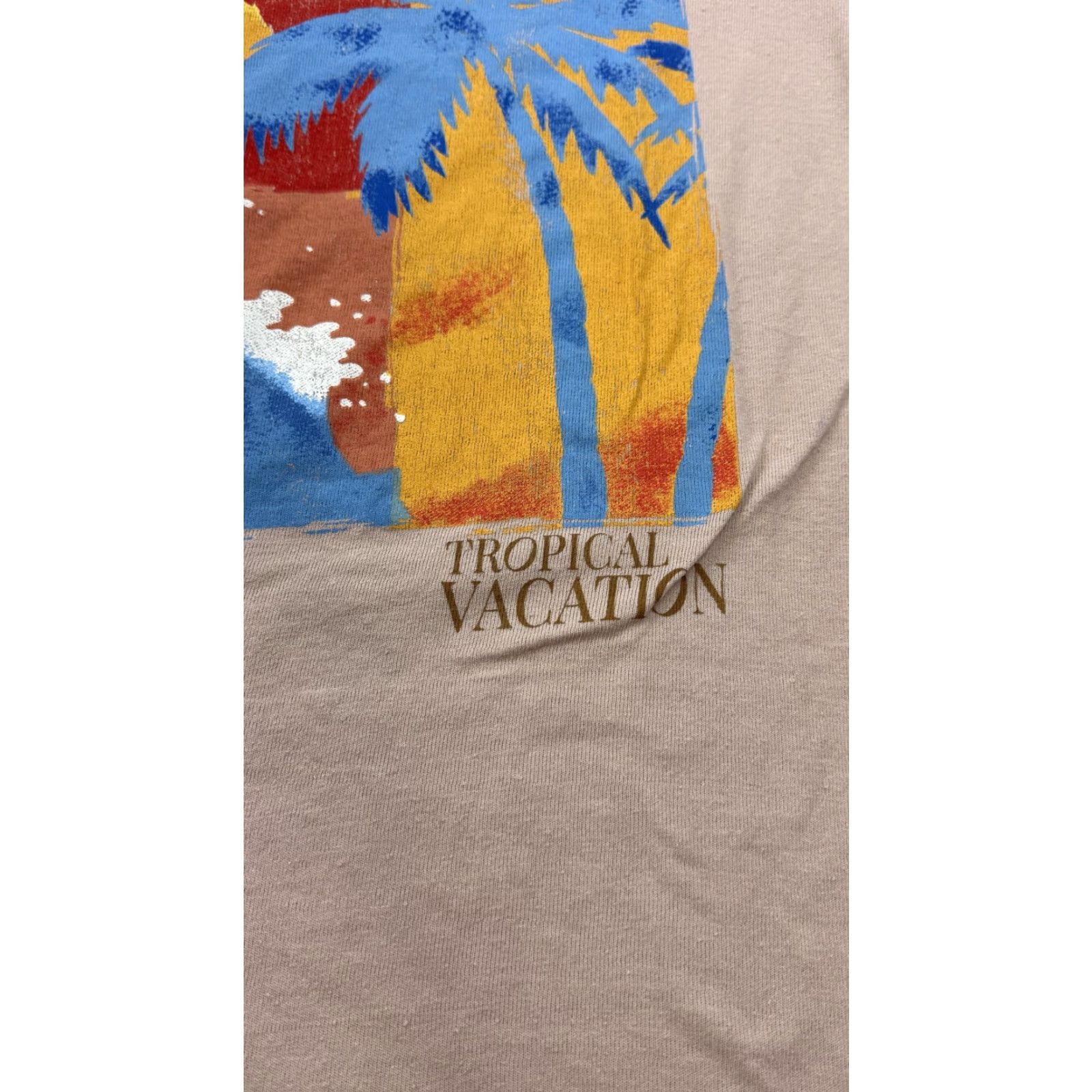 Vintage Chemistry Shirt Mens XL Beige Tropical Vacation Palm Graphic Short Sleeve Tee Size US XL / EU 56 / 4 - 3 Thumbnail