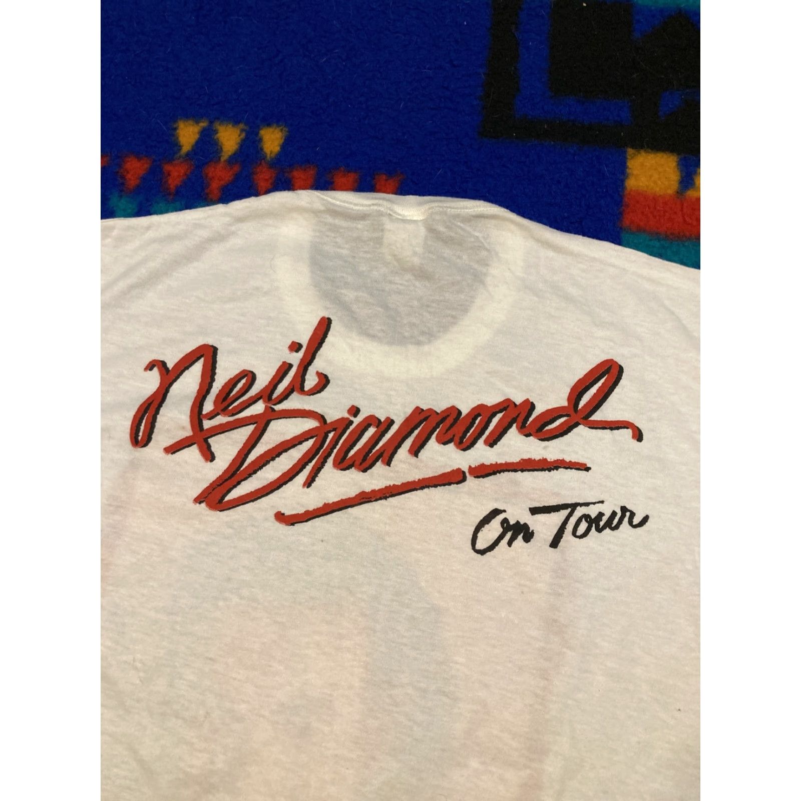 Vintage VINTAGE 80s T SHIRT Neil Diamond Tour Tee Parking Lot XL Band Shirt Mens 80s T Shirt Size US XL / EU 56 / 4 - 5 Thumbnail