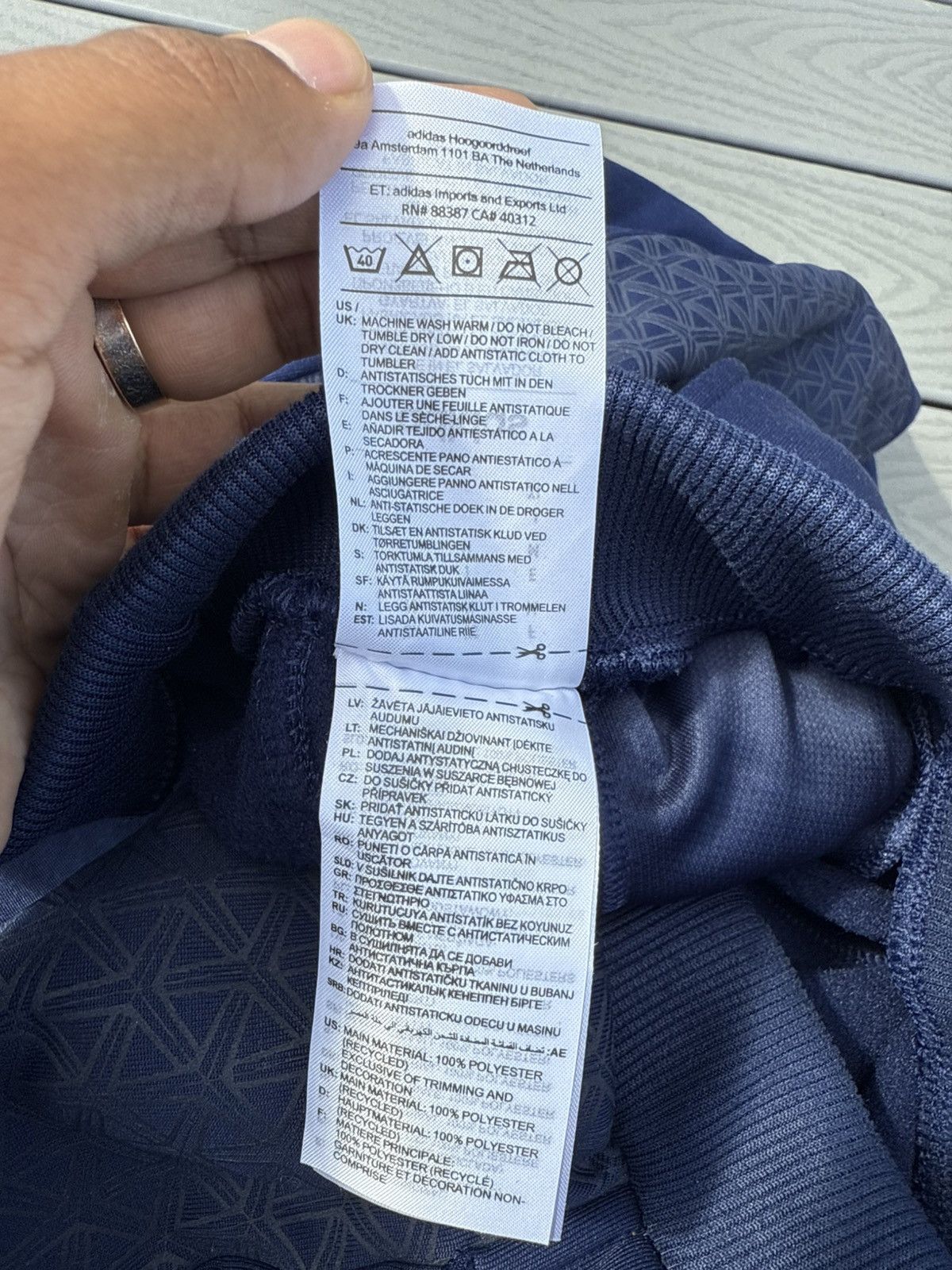 Adidas Adidas Georgia Tech Tapered Track Pants – Navy w/ GT Logo Size US 30 / EU 46 - 7 Thumbnail
