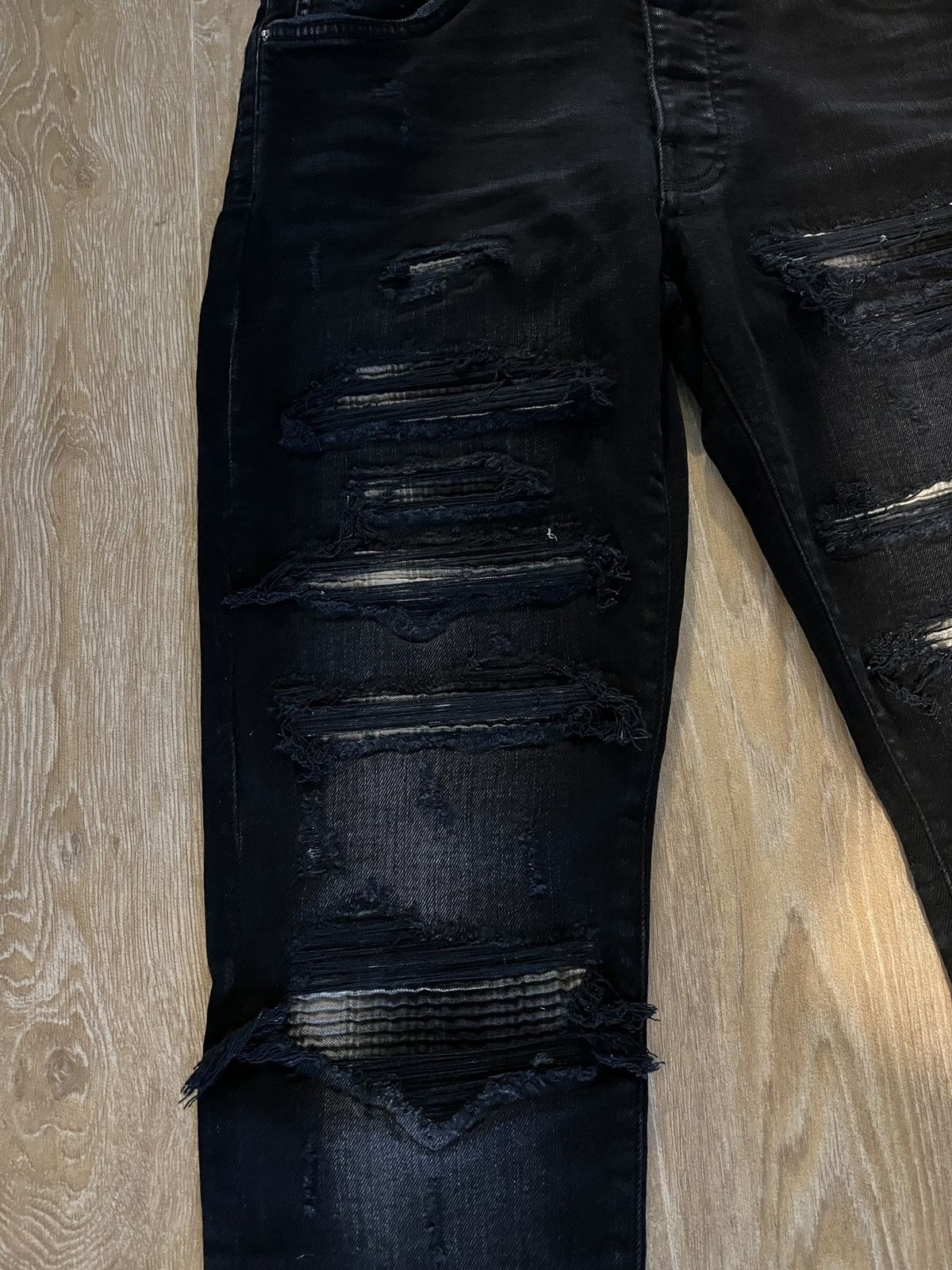 Amiri Amiri MX1 Plaid Thrasher Jeans Black Size US 31 - 3 Thumbnail