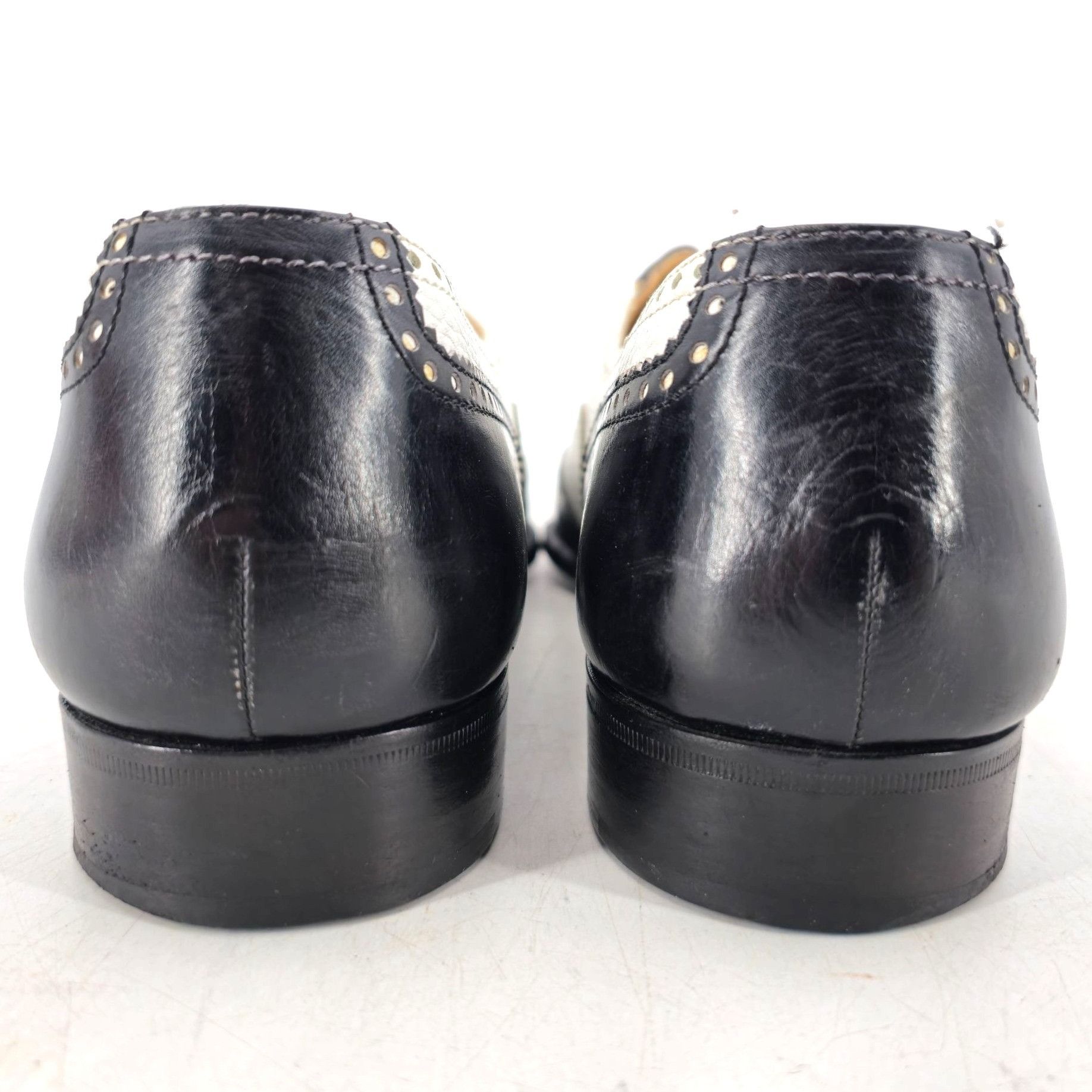 Cole Haan Vintage Bespoke Cole Haan Black White Leather Spectators 9.5 Size US 9.5 / EU 42-43 - 6 Thumbnail