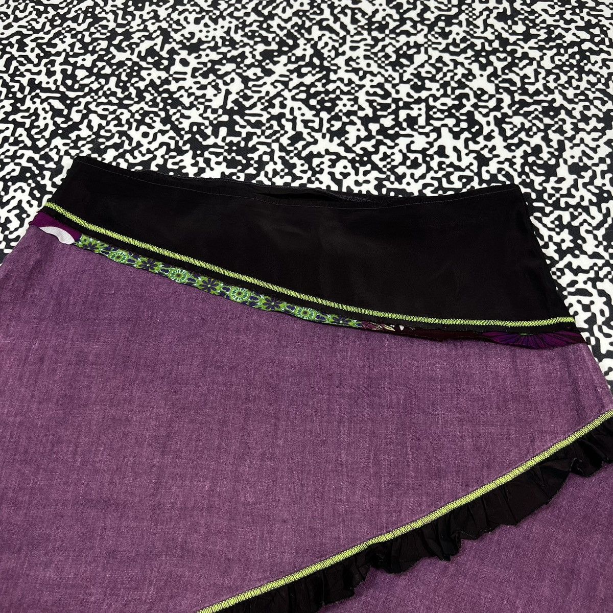 Vintage Vintage 90s Roberto Naldi Linen Retro Style Italy Midi Skirt Size 29" - 14 Thumbnail