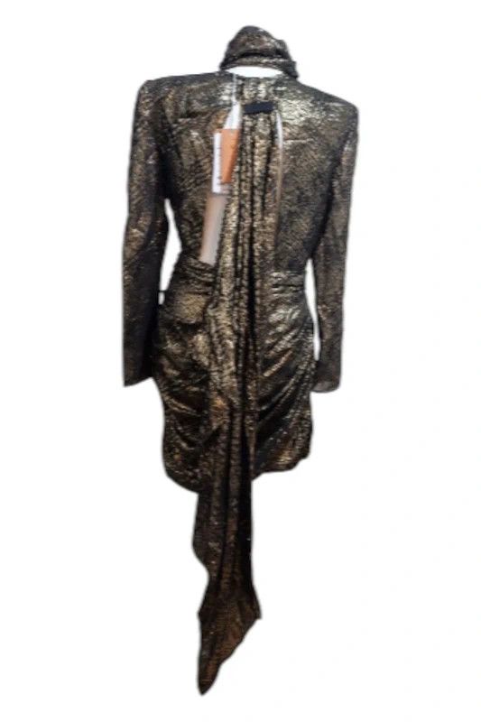 Redemption REDEMPTION SilkMix Metallic Dress DetachableTrainScarf Size M / US 6-8 / IT 42-44 - 5 Thumbnail