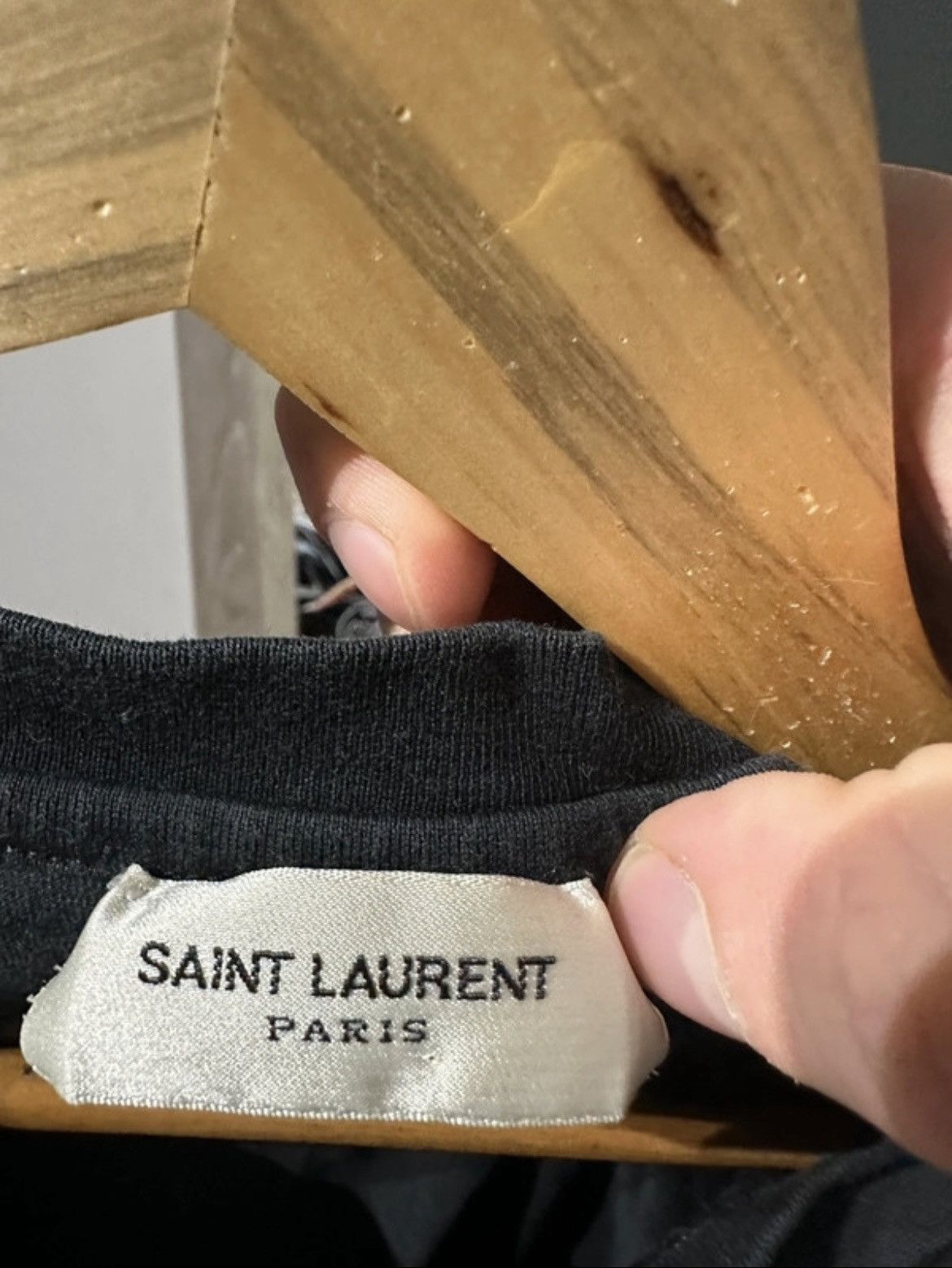 Saint Laurent Paris Saint laurent paris center logo tee Size US M / EU 48-50 / 2 - 5 Thumbnail