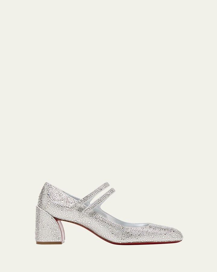 Christian Louboutin o1s1wg111024 Miss Jane Strass Pumps in Silver Size US 12 / IT 42 - 1 Thumbnail