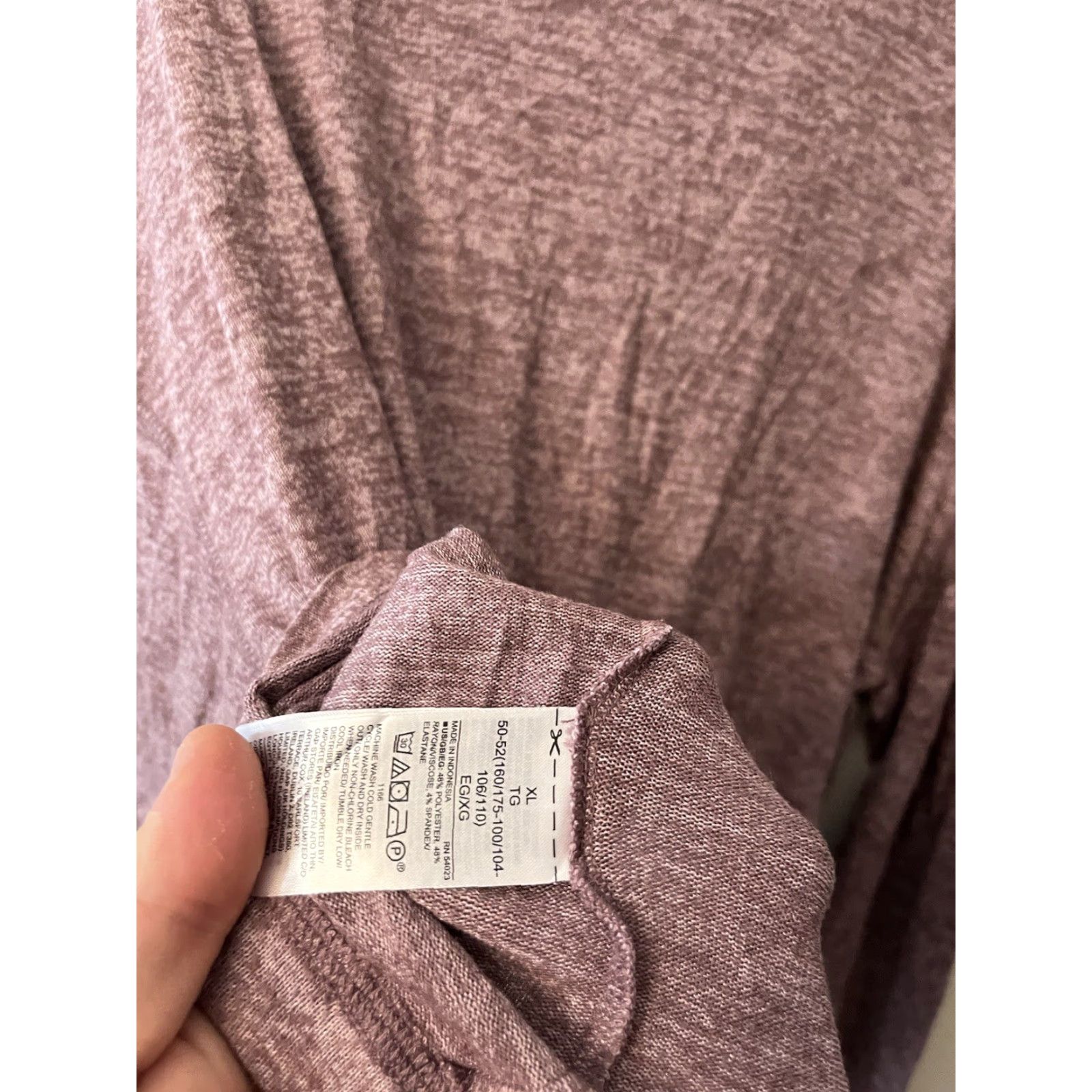Gap Gap Women Polo Shirt Long Sleeve XL Purple Polyester Blend Cotton Size XL / US 12-14 / IT 48-50 - 4 Thumbnail