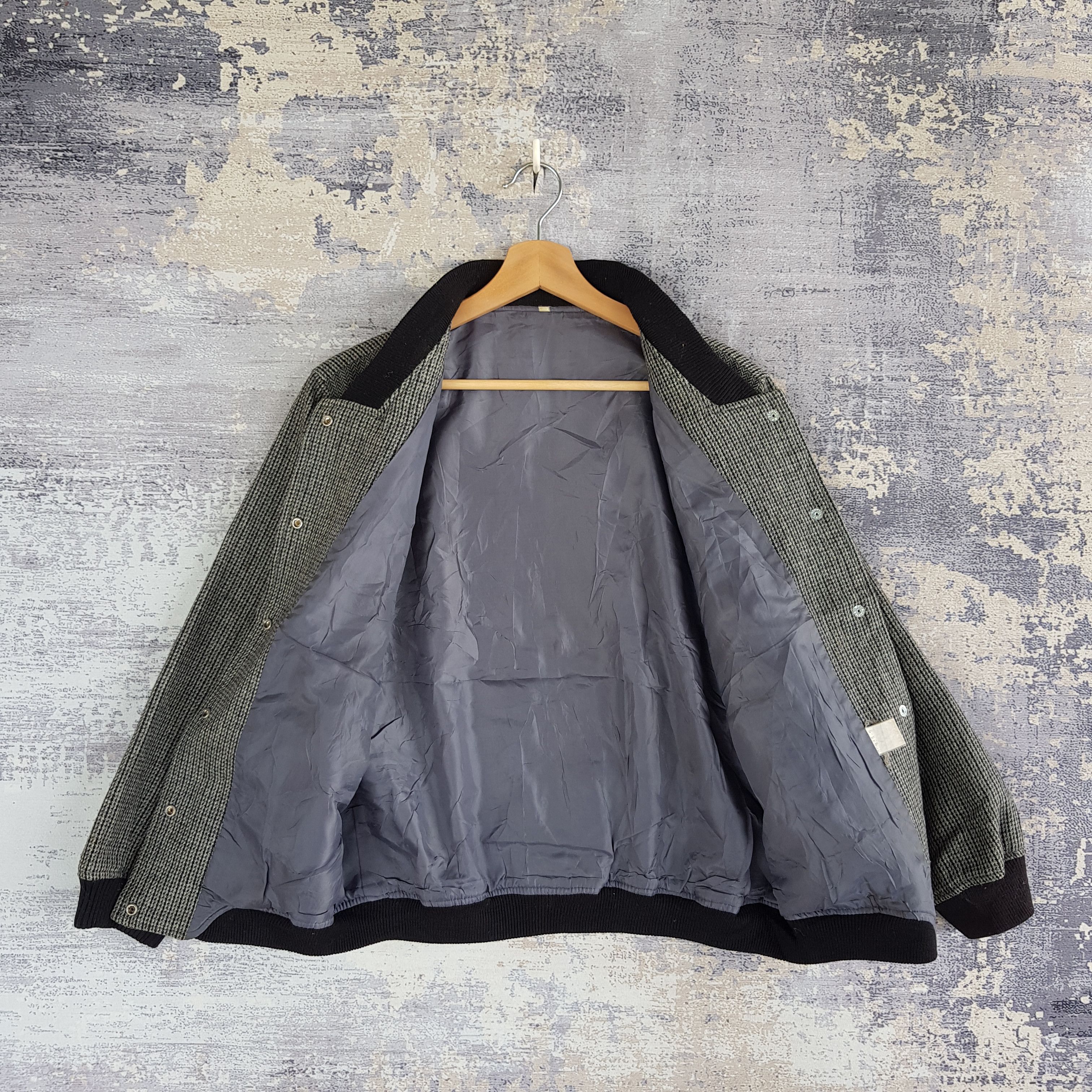 Japanese Brand × Vintage Vintage 90s Japanese Button Down Jacket Varsity Wool Jackets Size M / US 6-8 / IT 42-44 - 4 Thumbnail