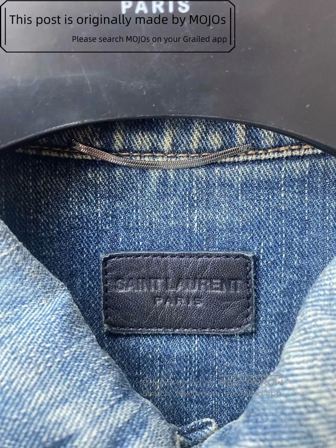Saint Laurent Paris Saint Laurent Paris 16AW Shark Back Patch Denim Jacket. Size US L / EU 52-54 / 3 - 2 Thumbnail