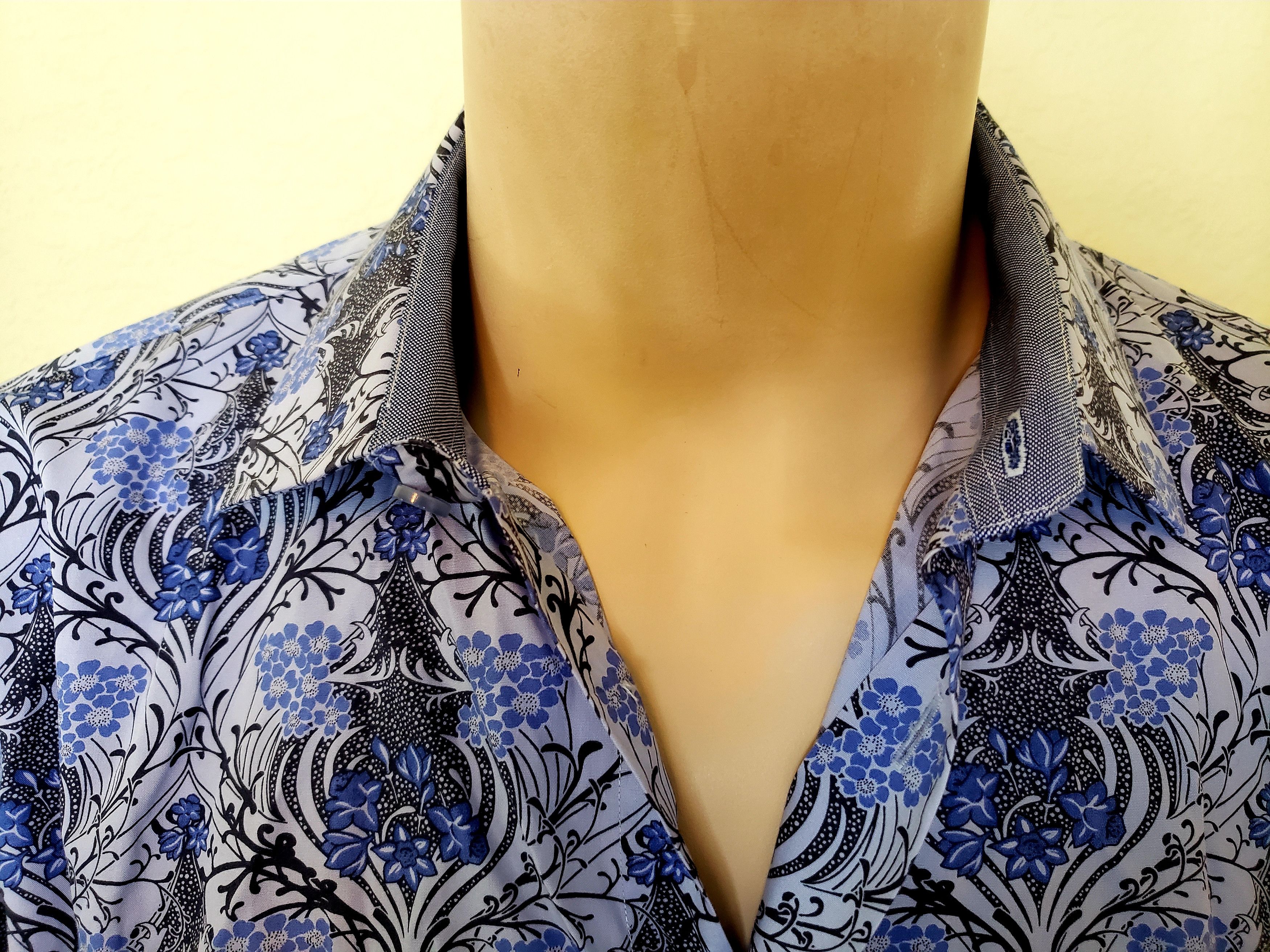 Tallia men s shirt XL blue grey print button front cotton Tallia Size US XL / EU 56 / 4 - 3 Thumbnail