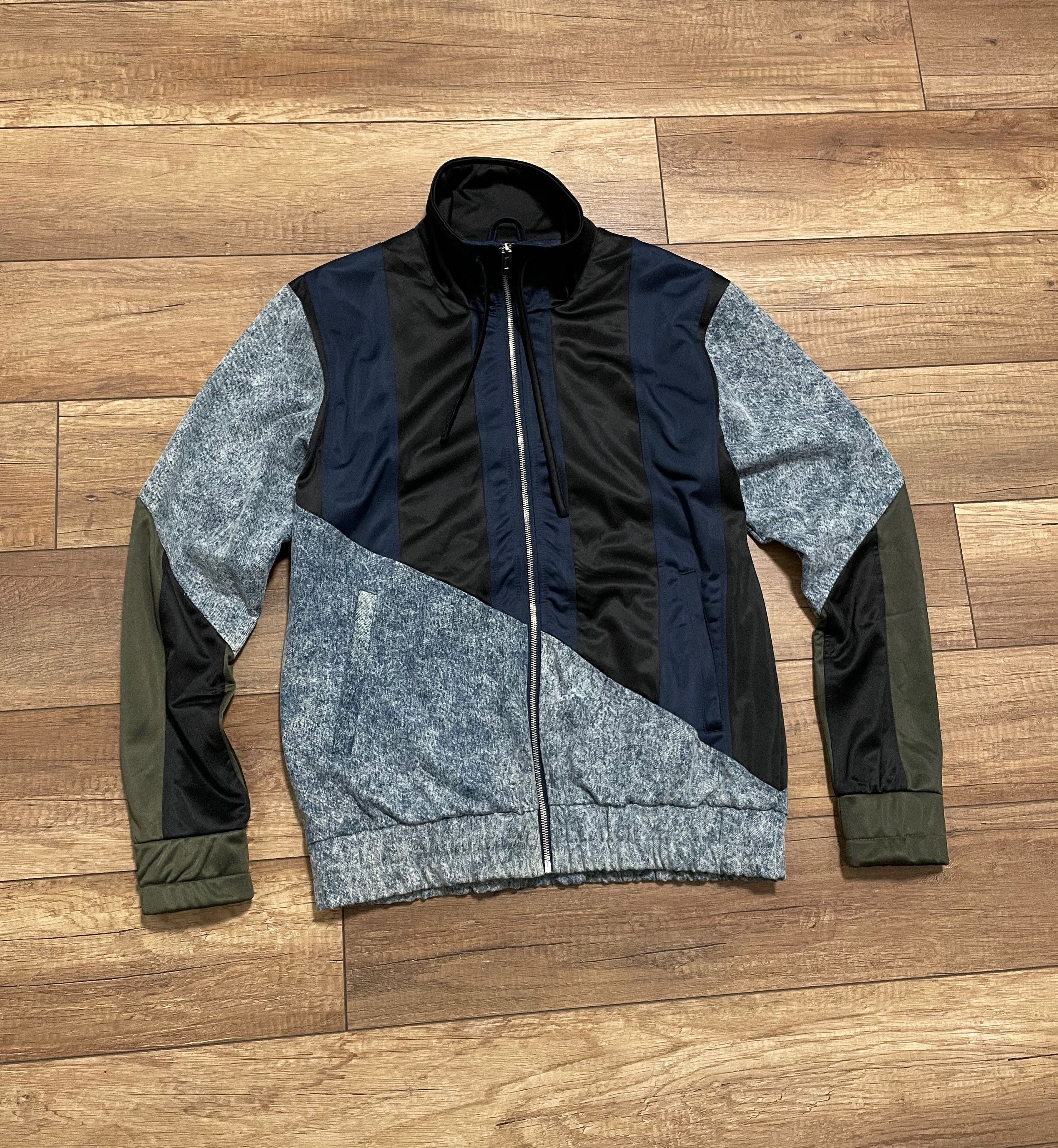 Han Kjobenhavn Rare Han Kjobenhavn Patchwork Denim Nylon Track Top Jacket Size US L / EU 52-54 / 3 - 1 Thumbnail