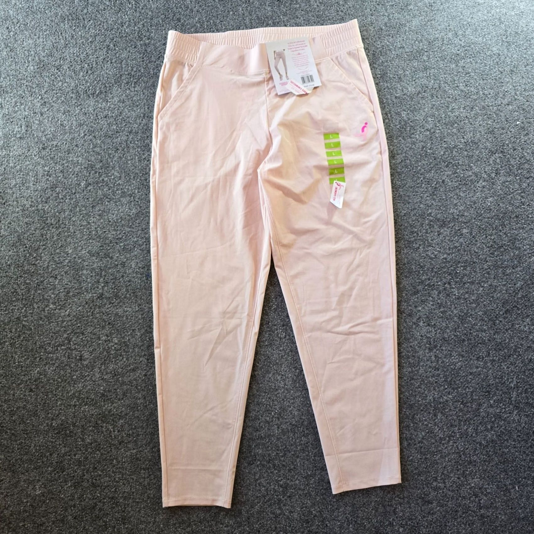 Vintage Earth Yoga Pants Women Size Large Pink Susan G Koman Cancer Performance Casual Size 36" / US 14 / IT 50 - 2 Thumbnail