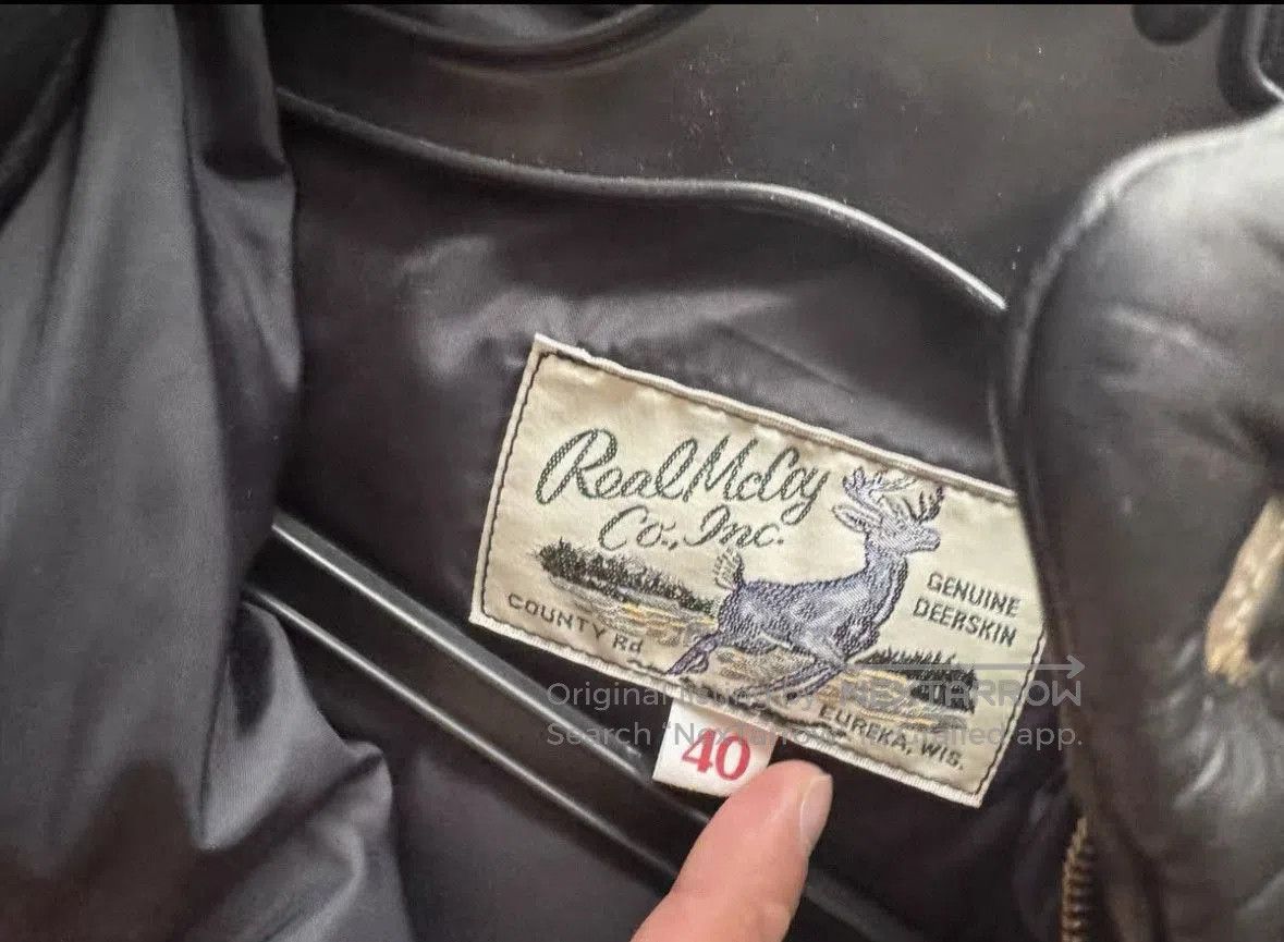 The Real McCoy's The Real Mccoy's Black deerskin mid-length down jacket. Size US XXS / EU 40 - 2 Thumbnail