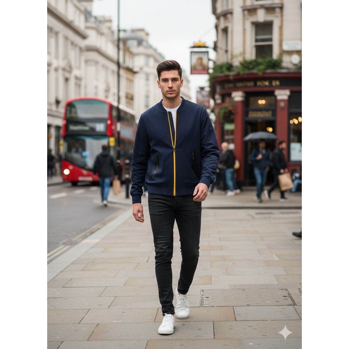 Kent & Curwen Kent & Curwen Men’s Blue Bomber Jacket Size Medium Casual Size US M / EU 48-50 / 2 - 1 Thumbnail