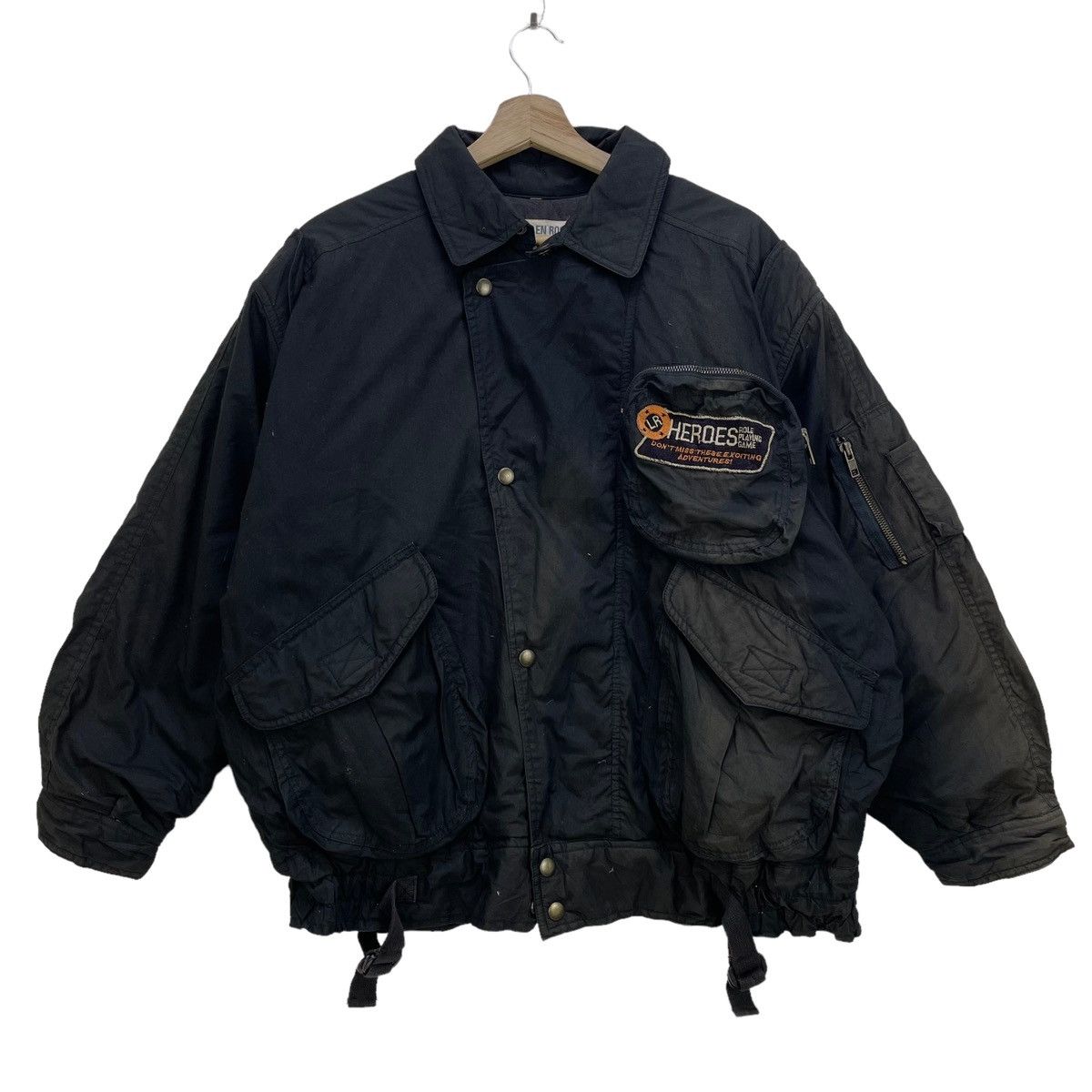 image of Vintage VTG Tactical Bomber Dont Miss These Exciting Adventures in Black, Men's (Size Medium)