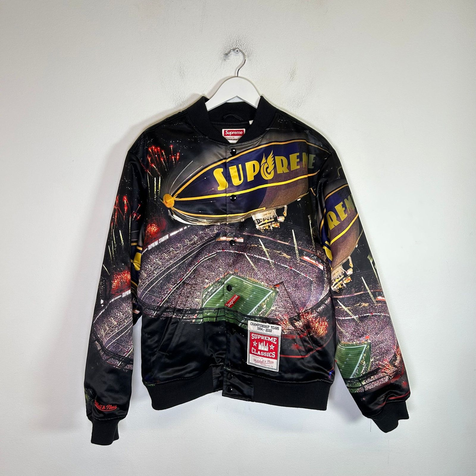 Mitchell & Ness × Supreme Supreme x Mitchell & Ness Stadium Satin Varsity Jacket Size US M / EU 48-50 / 2 - 1 Thumbnail