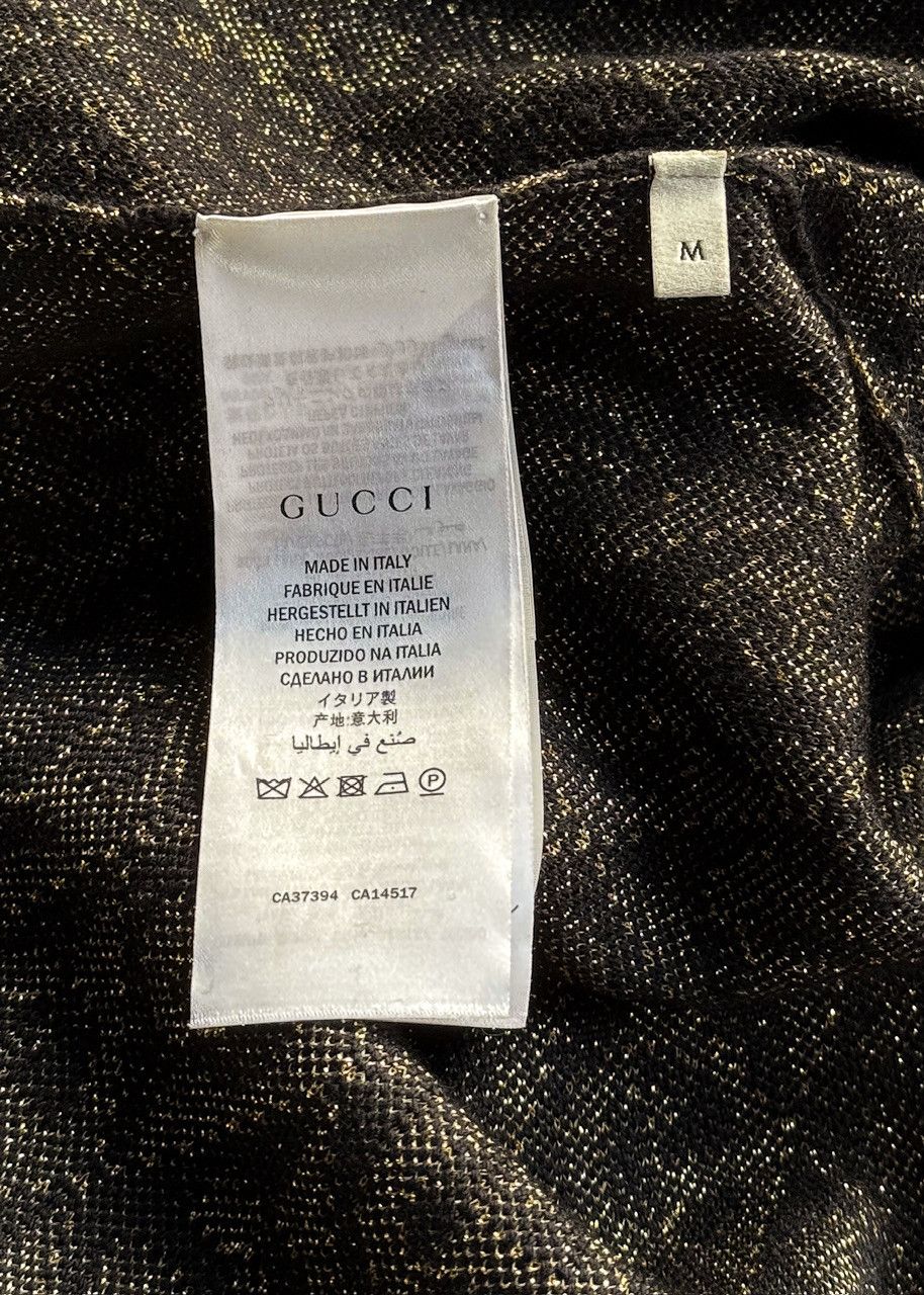 Gucci Gucci Black Gold G Rhombus Lamé Jacquard Cardigan Sweater Size M / US 6-8 / IT 42-44 - 8 Thumbnail