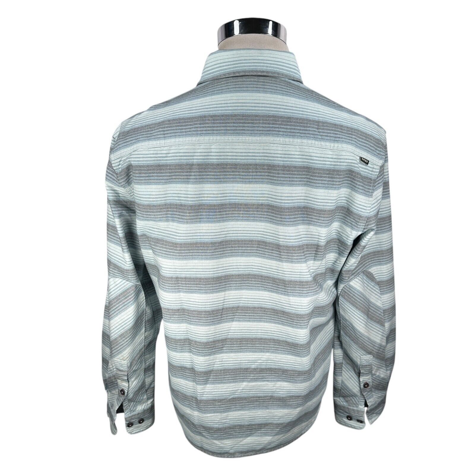 Howler Brothers Howler Bros Shirt Men's Medium Blue Gray Striped Button Up Size US M / EU 48-50 / 2 - 5 Thumbnail