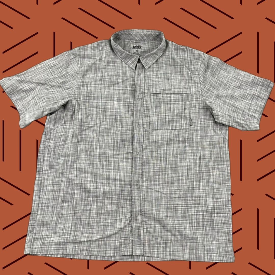 Vintage REI CO-OP Shirt Mens XL Gray Snap Up Hiking Backpacking Short Sleeve Shirt Size US XL / EU 56 / 4 - 1 Thumbnail