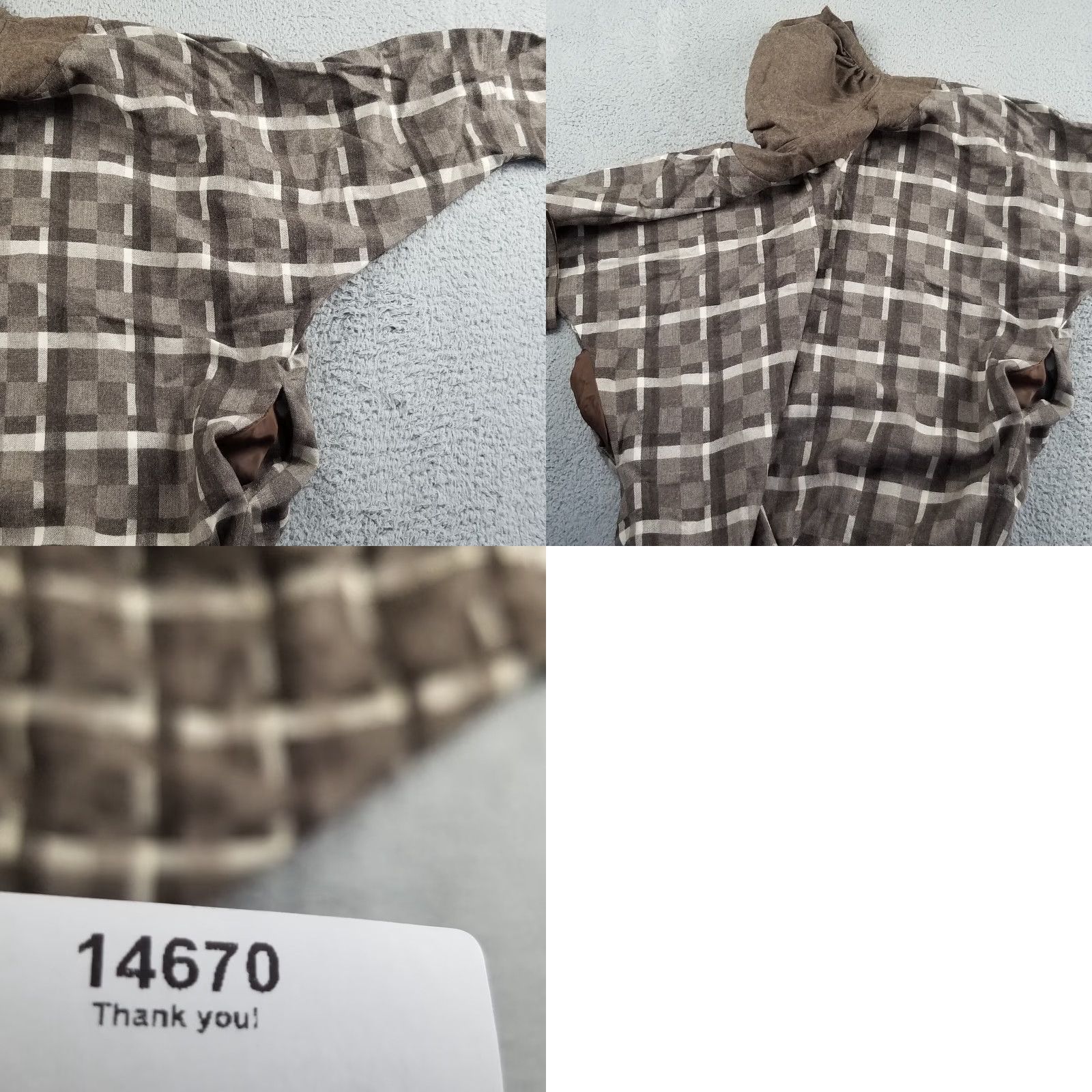 Vintage VINTAGE Touche Wool Turtleneck Dress 28X42 Plaid Sweater Dress 3/4 Sleeve Knit Italy Gray Womens” Size 4XL / US 24-26 - 8 Thumbnail